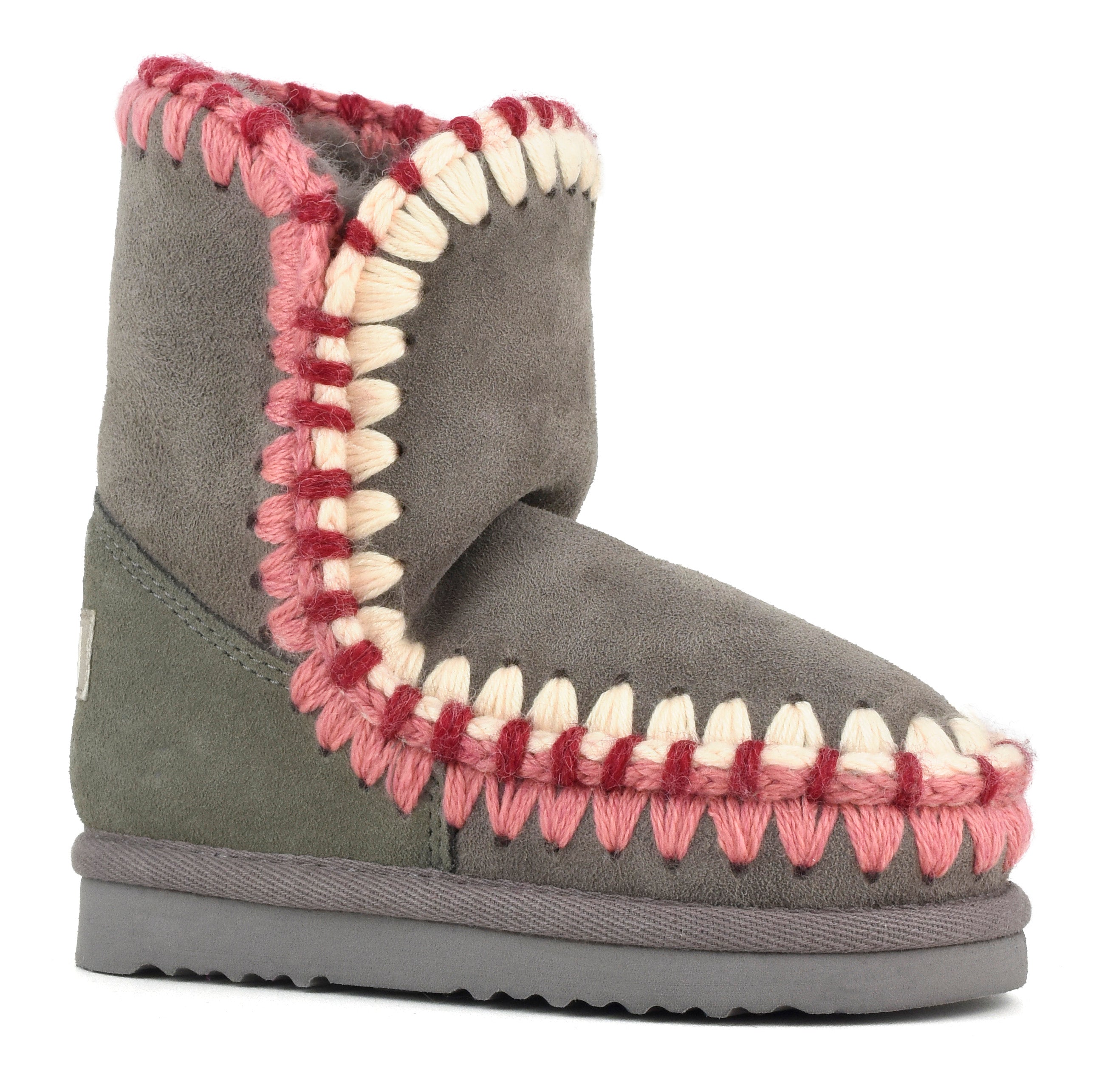 MOU Stivaletto Bambino Unisex Eskimo Kid Overstiching New Grey