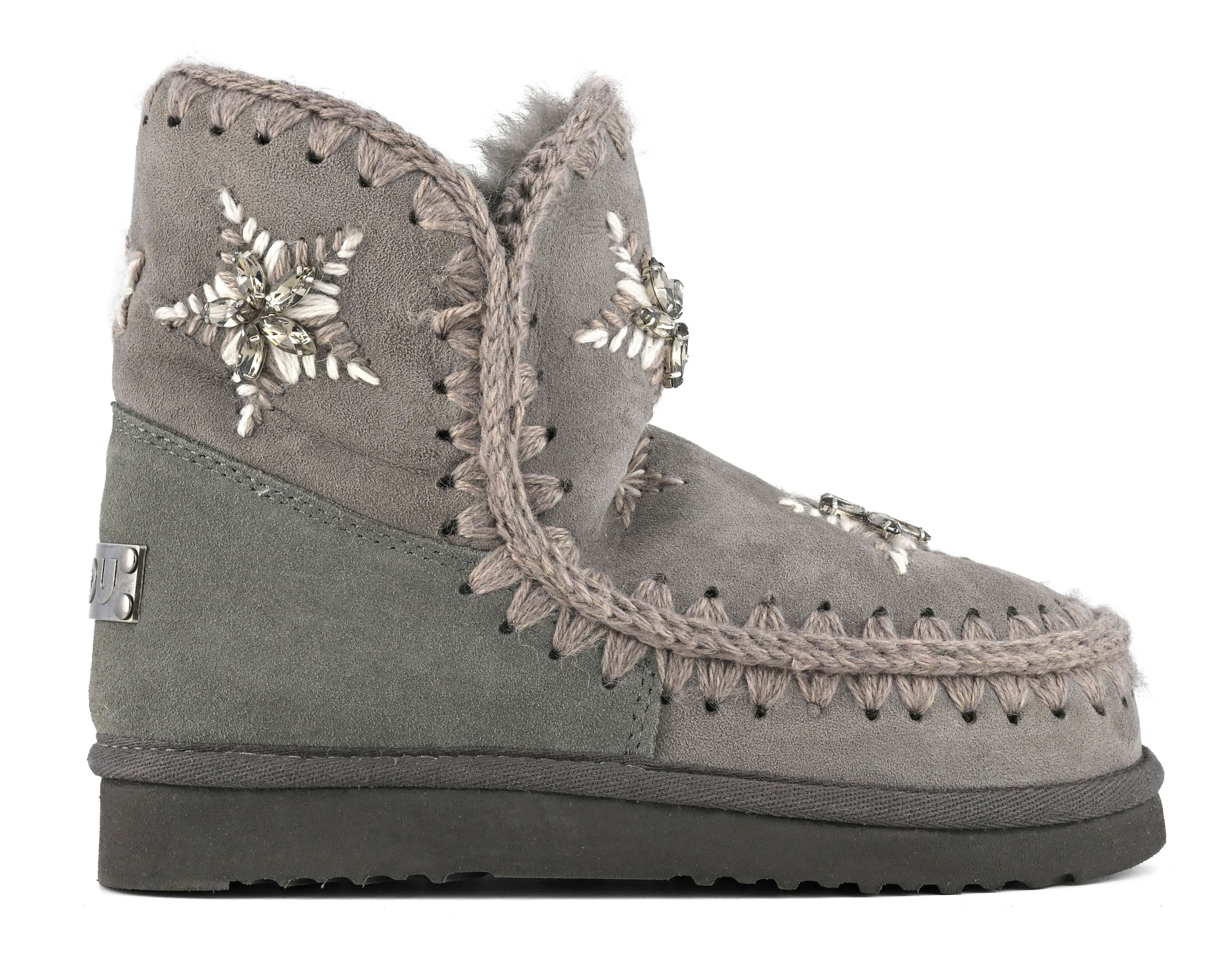 MOU Stivaletto Donna Eskimo Wool Stars&Rhinestones Charcoal