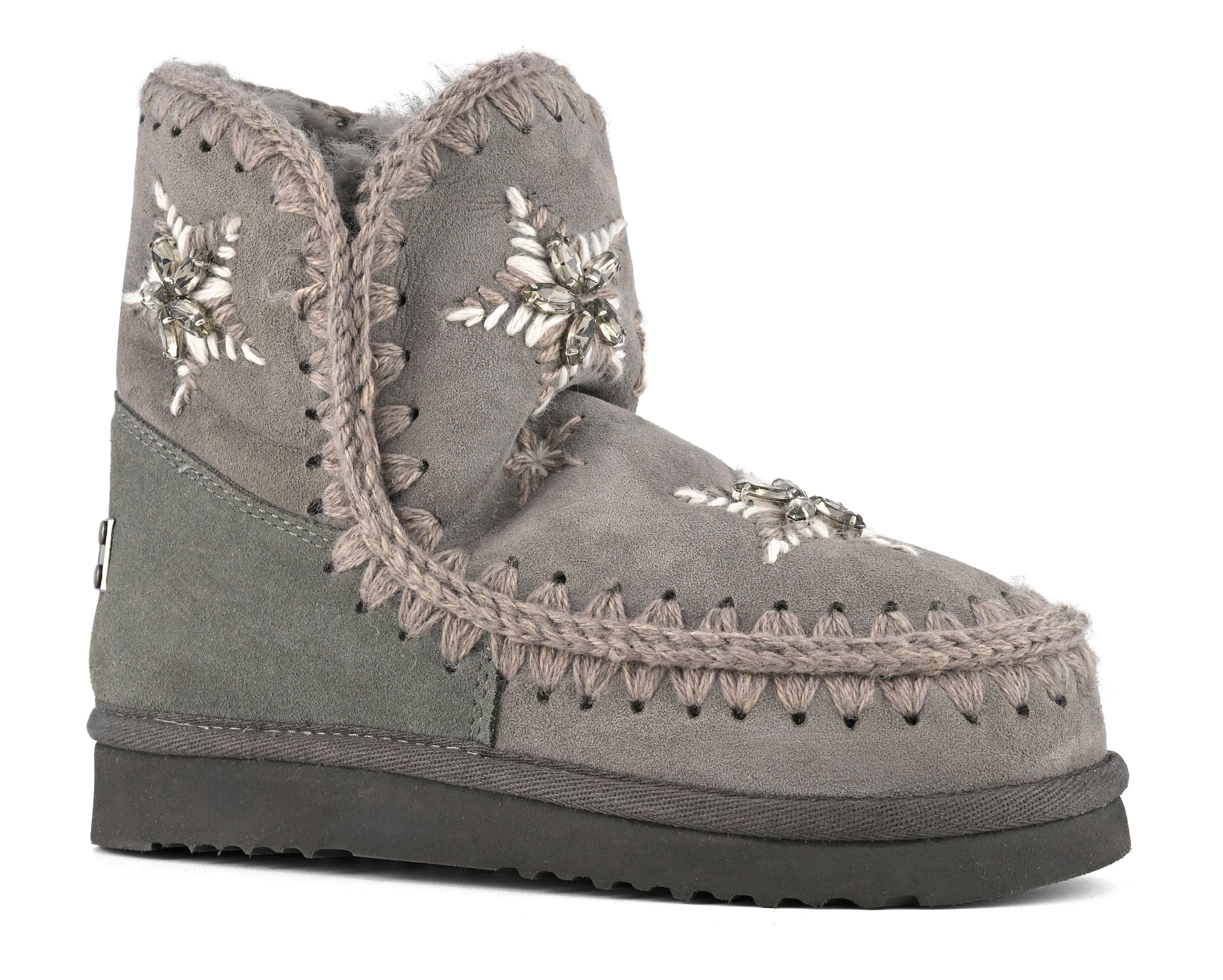 MOU Stivaletto Donna Eskimo Wool Stars&Rhinestones Charcoal