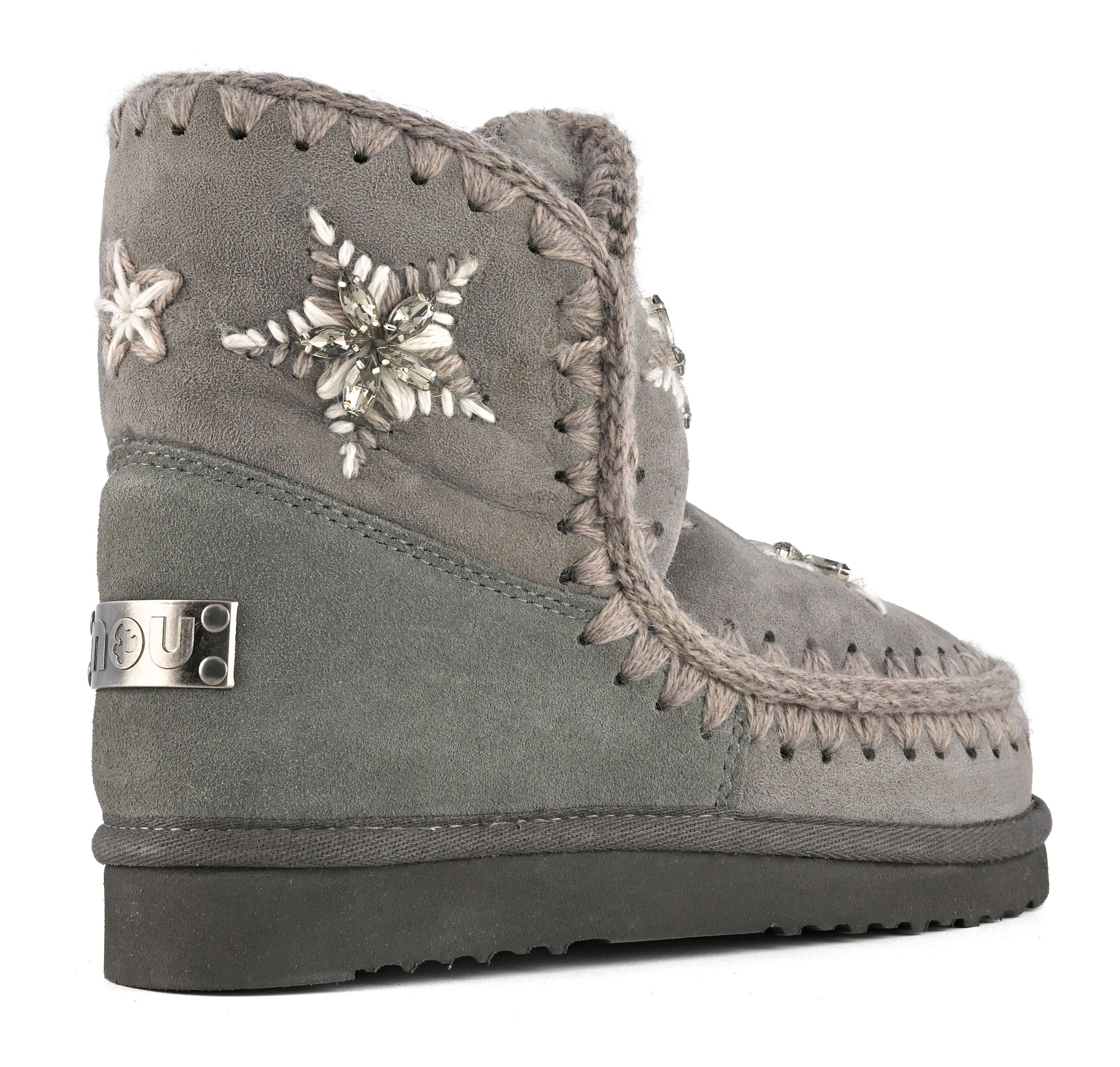 MOU Stivaletto Donna Eskimo Wool Stars&Rhinestones Charcoal