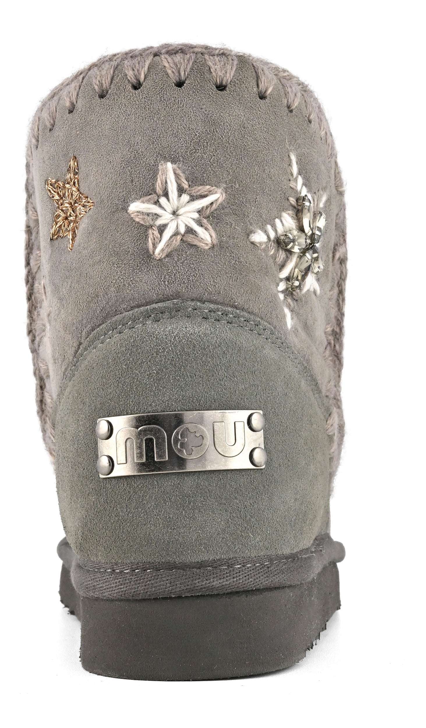 MOU Stivaletto Donna Eskimo Wool Stars&Rhinestones Charcoal
