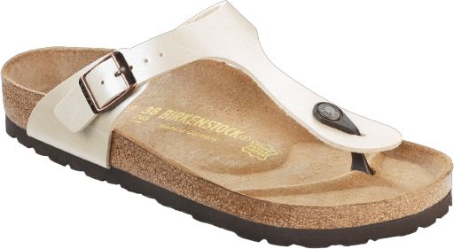 Birkenstock Gizeh pearl white, Birko Flor Graceful