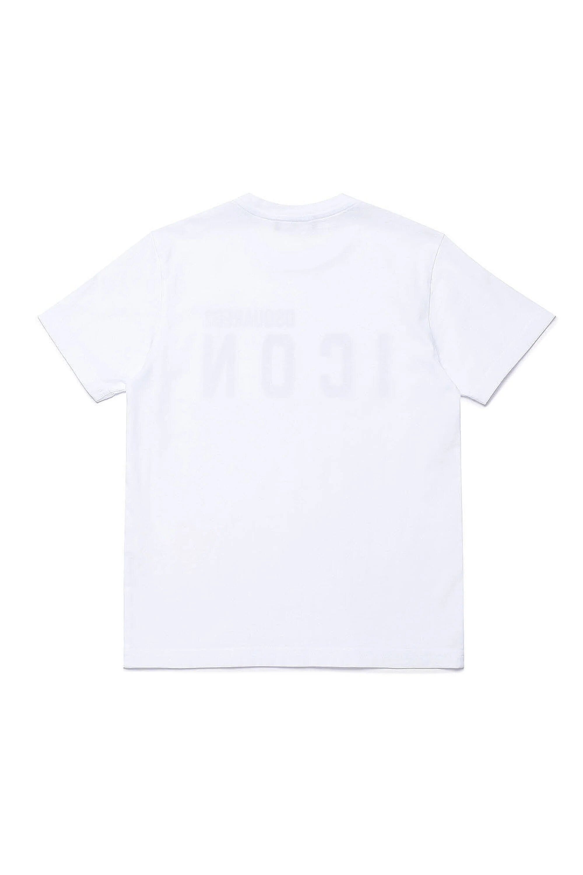 DSQUARED2-T-Shirt Unisex Bambino Icon-Bianco