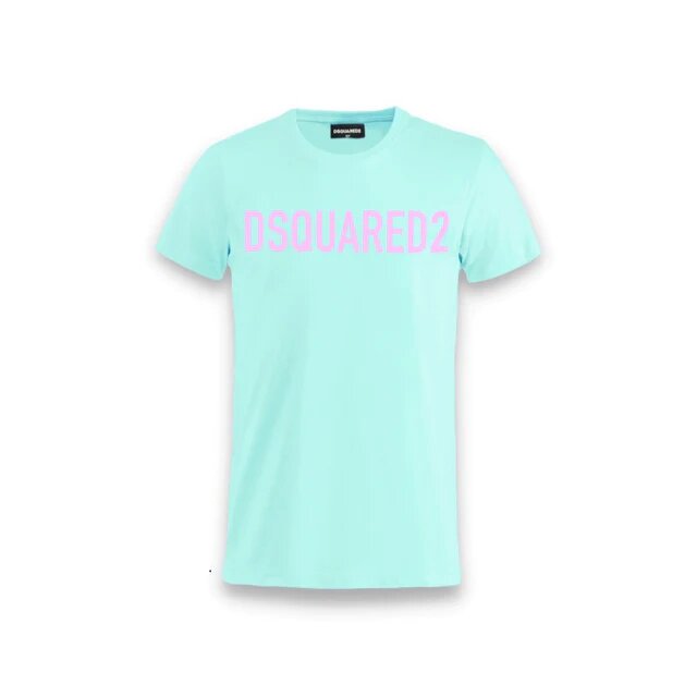 DSQUARED2-T-Shirt Unisex Bambino Relax Eco Logo-Azzurro