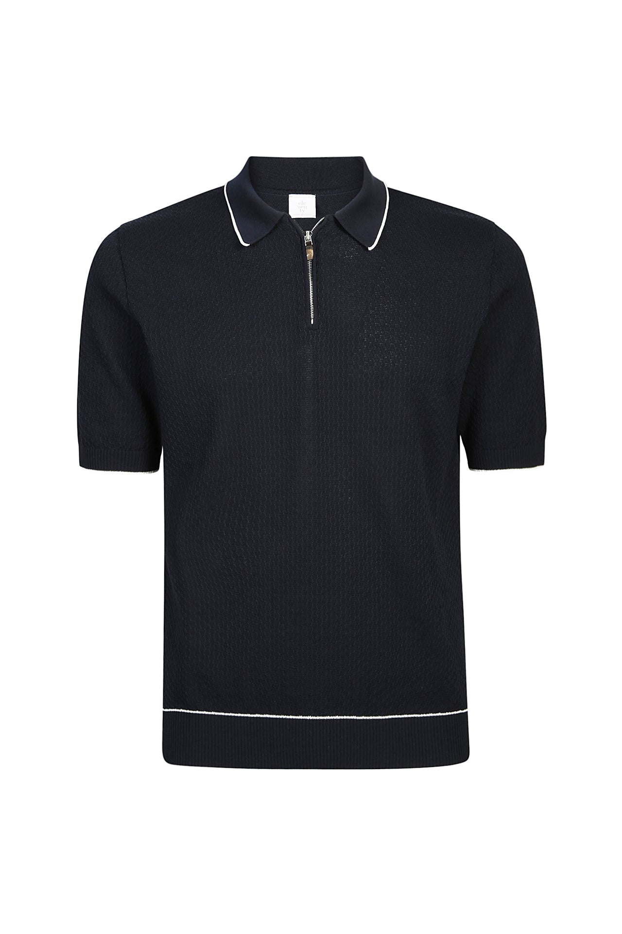 Eleventy Maglia Uomo Mezza Zip-Blu