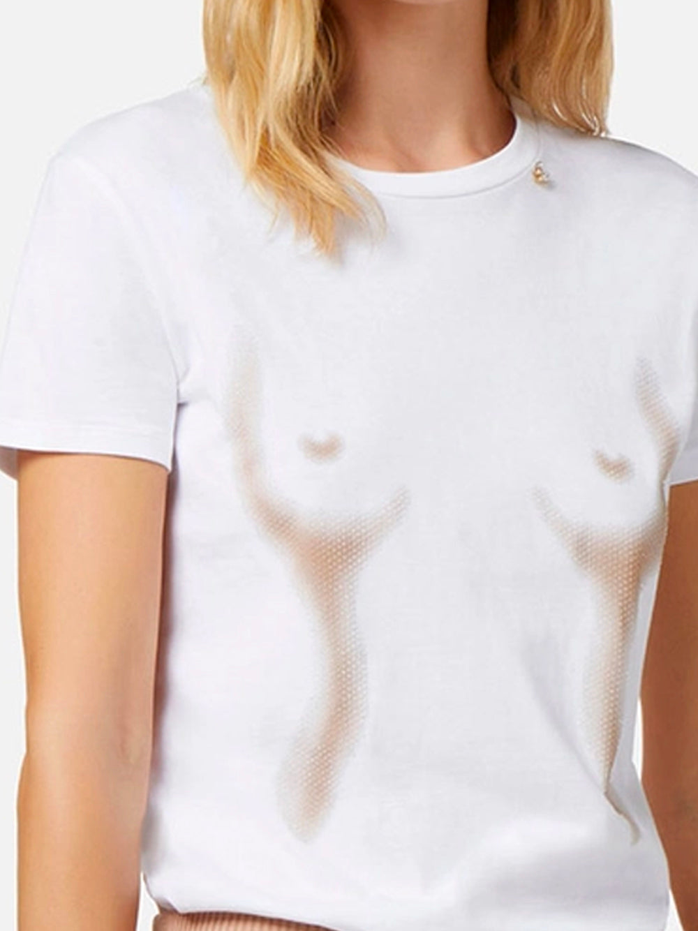 ELISABETTA FRANCHI Maglia Body Morph-Gesso Nudo