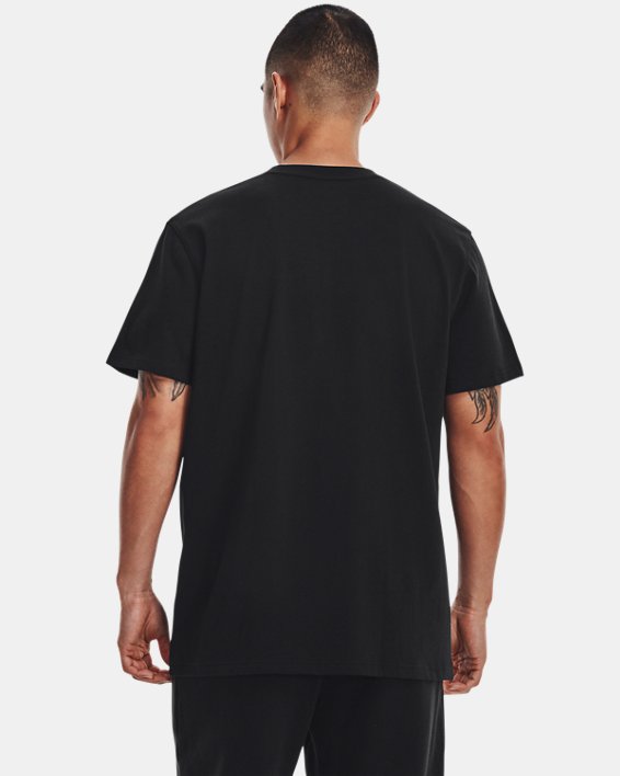 Under Armour T-Shirt Uomo Logo Embroidered Heavyweight-Black