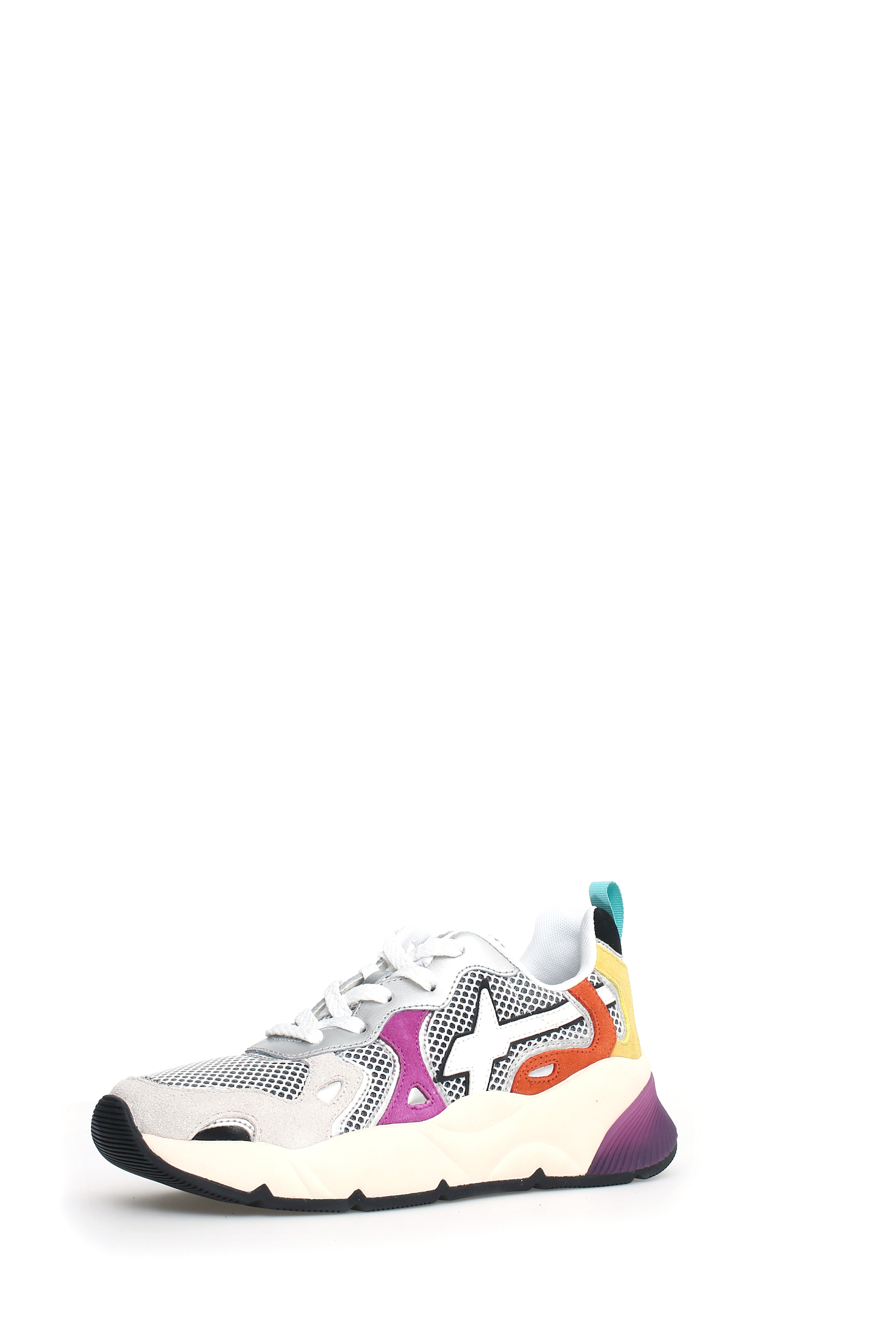 W6YZ-Sneaker Donna Sarah W-White Multicolor