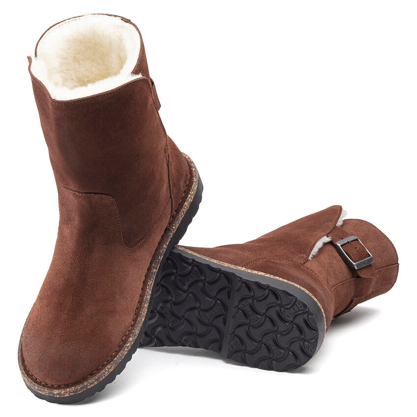 Birkenstock Tronchetto Donna Uppsala Shearling Suede Espresso