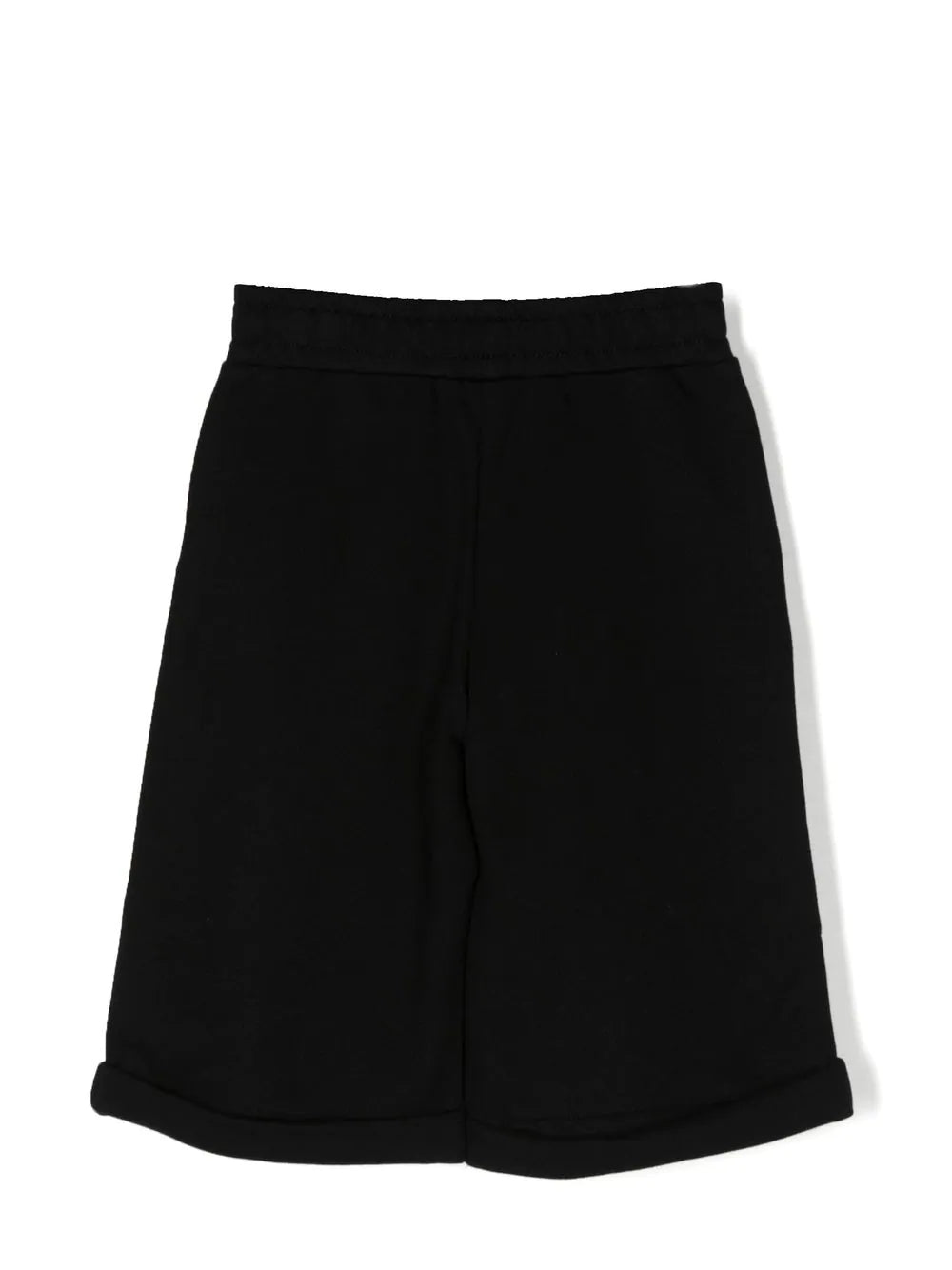 Balmain Kids Bermuda nero con stampa multicolore