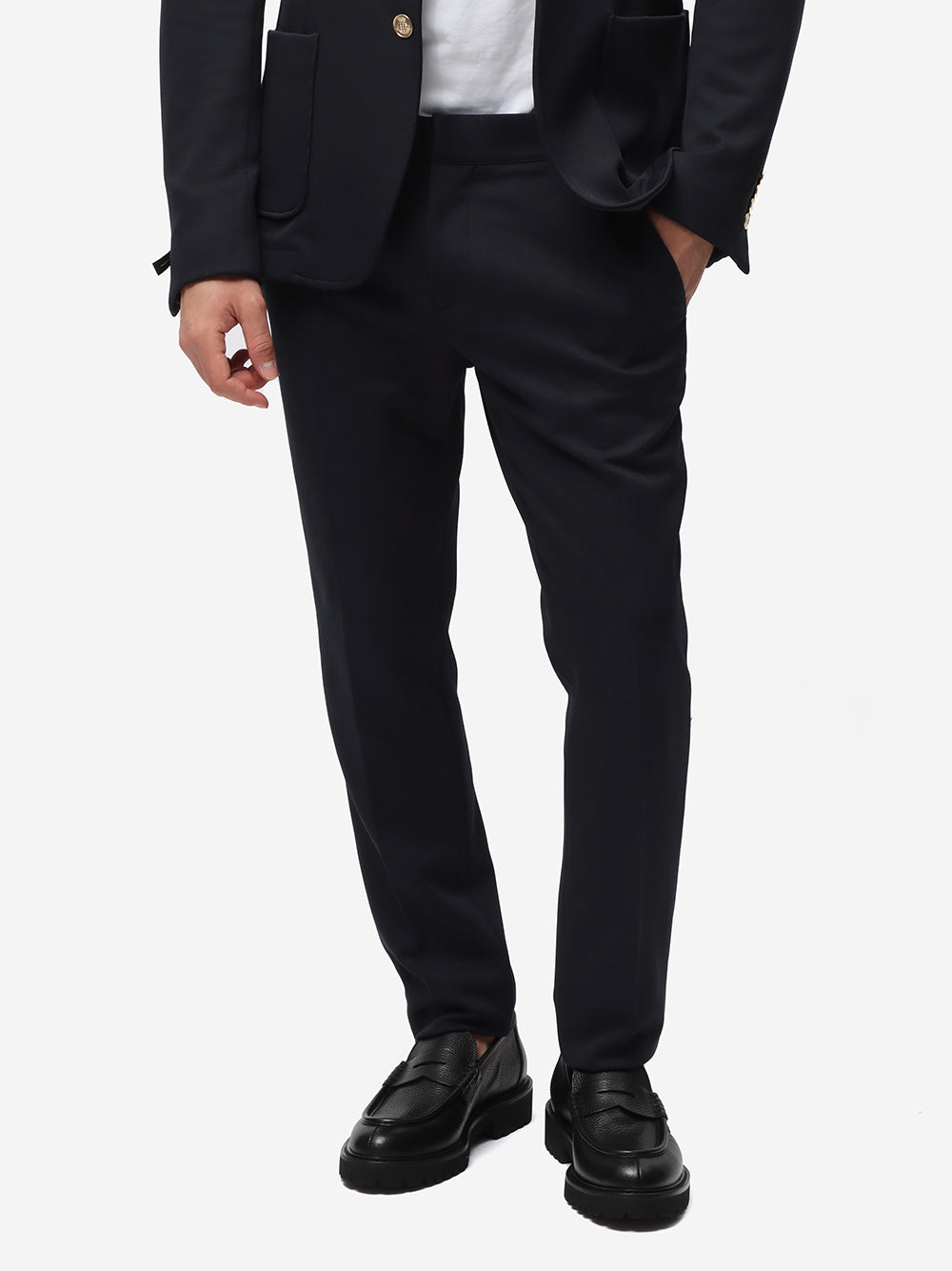 DANIELE ALESSANDRINI Blue slim-fit trousers