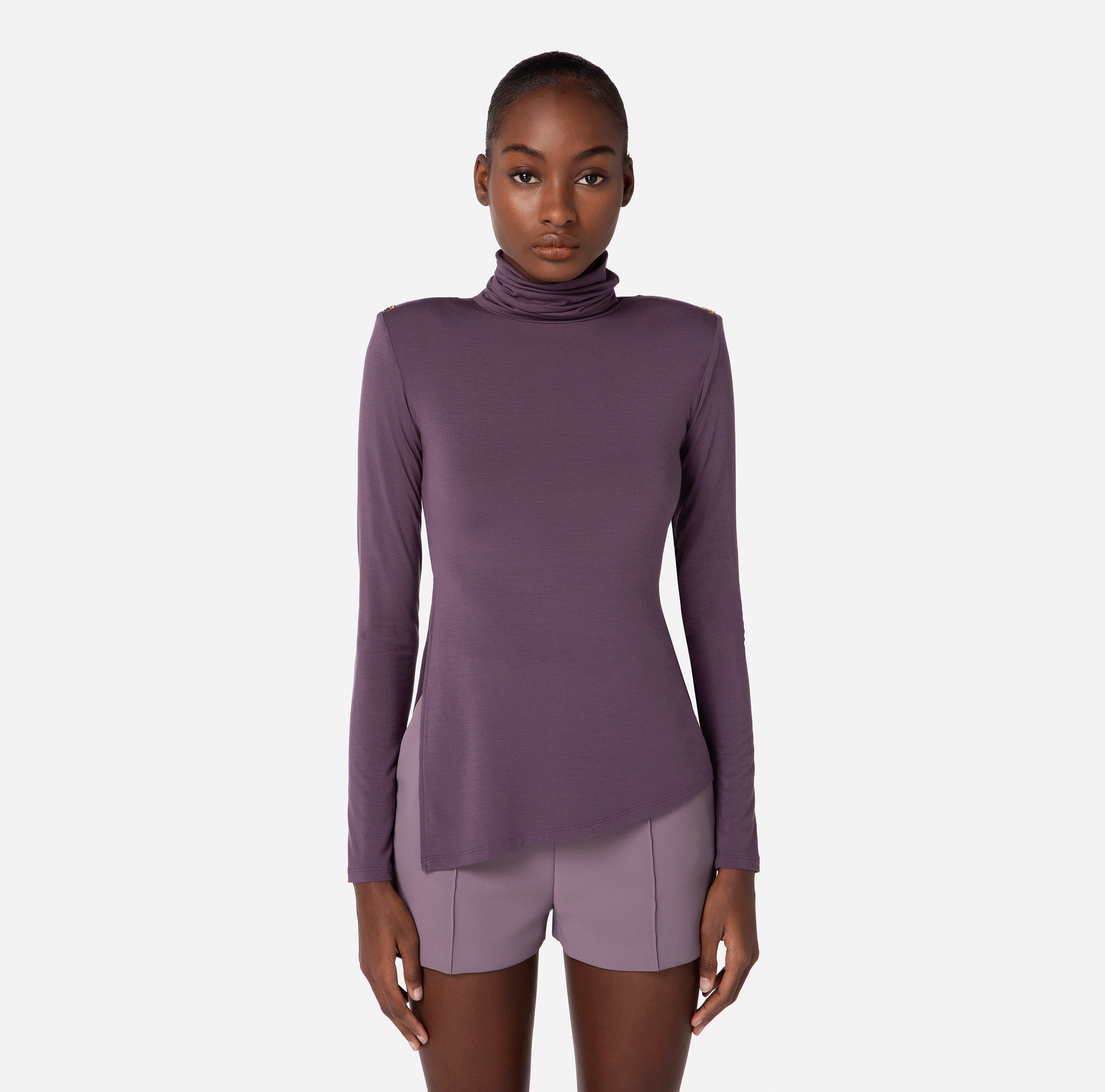 Elisabetta Franchi Women's Sweater MA02136E2 Plum