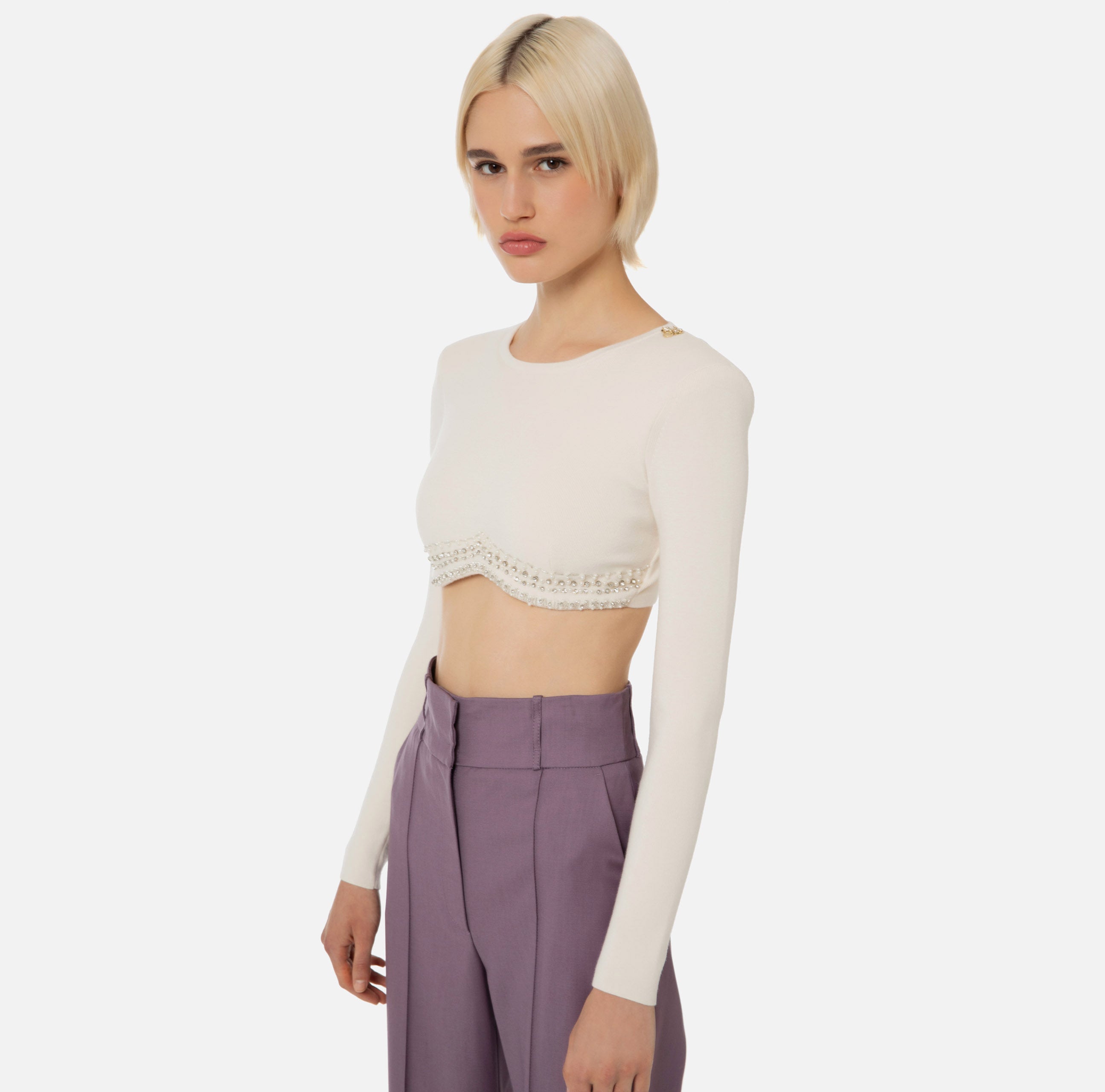 Elisabetta Franchi Women's Sweater MK14S37E2 BURRO