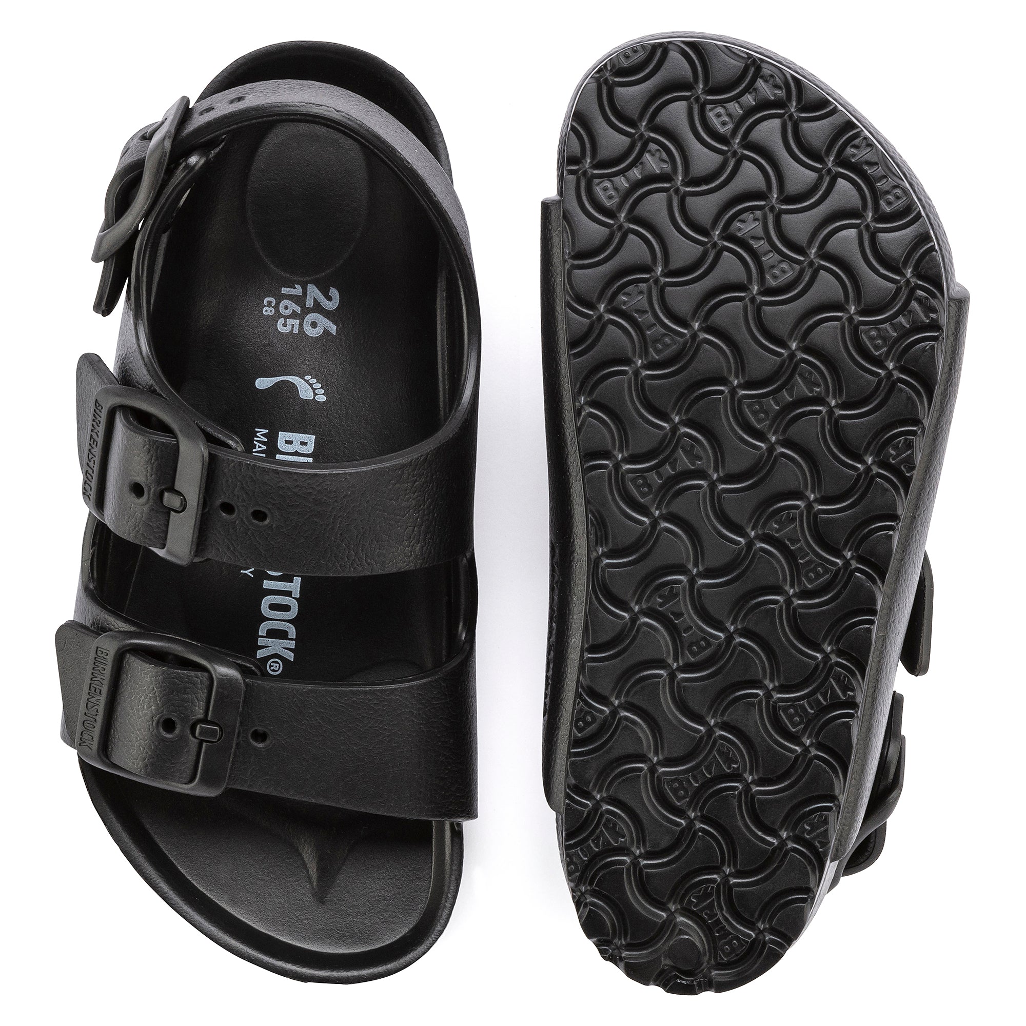 Birkenstock Ciabatta Unisex Bambino Milano Eva-Black