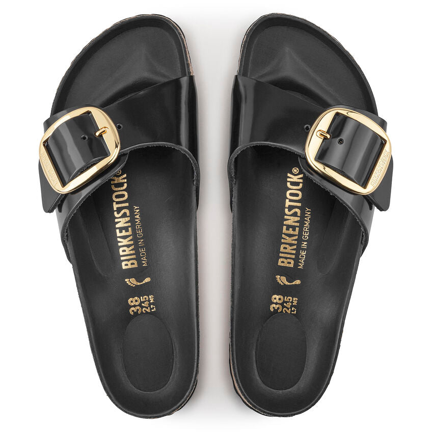 Birkenstock Ciabatta Donna Madrid Big Buckle-Shine Black
