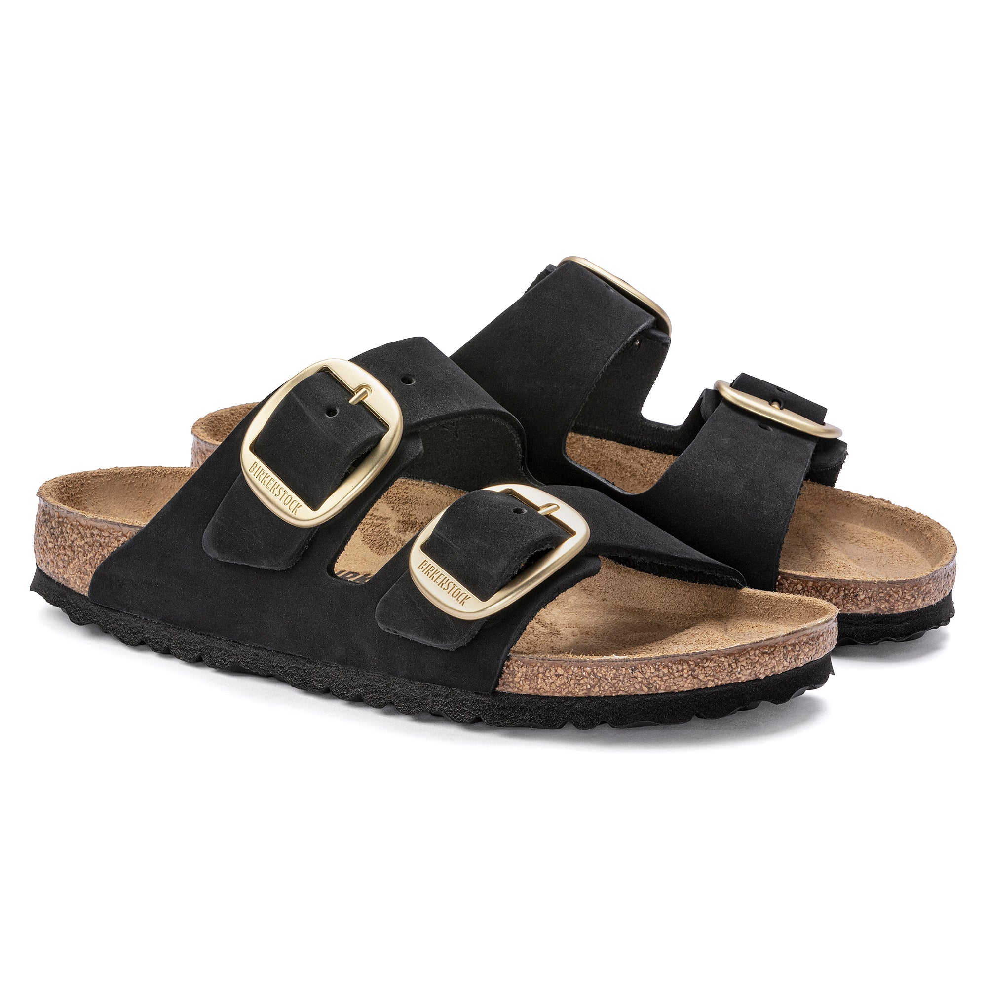 Birkenstock Ciabatta Donna Arizona Big Buckle Nabuk-Black