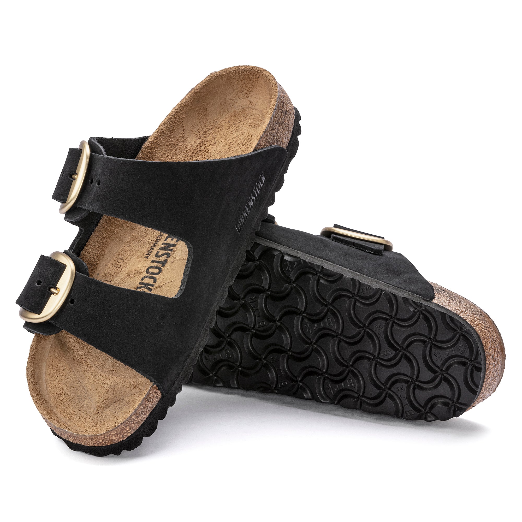Birkenstock Ciabatta Donna Arizona Big Buckle Nabuk-Black