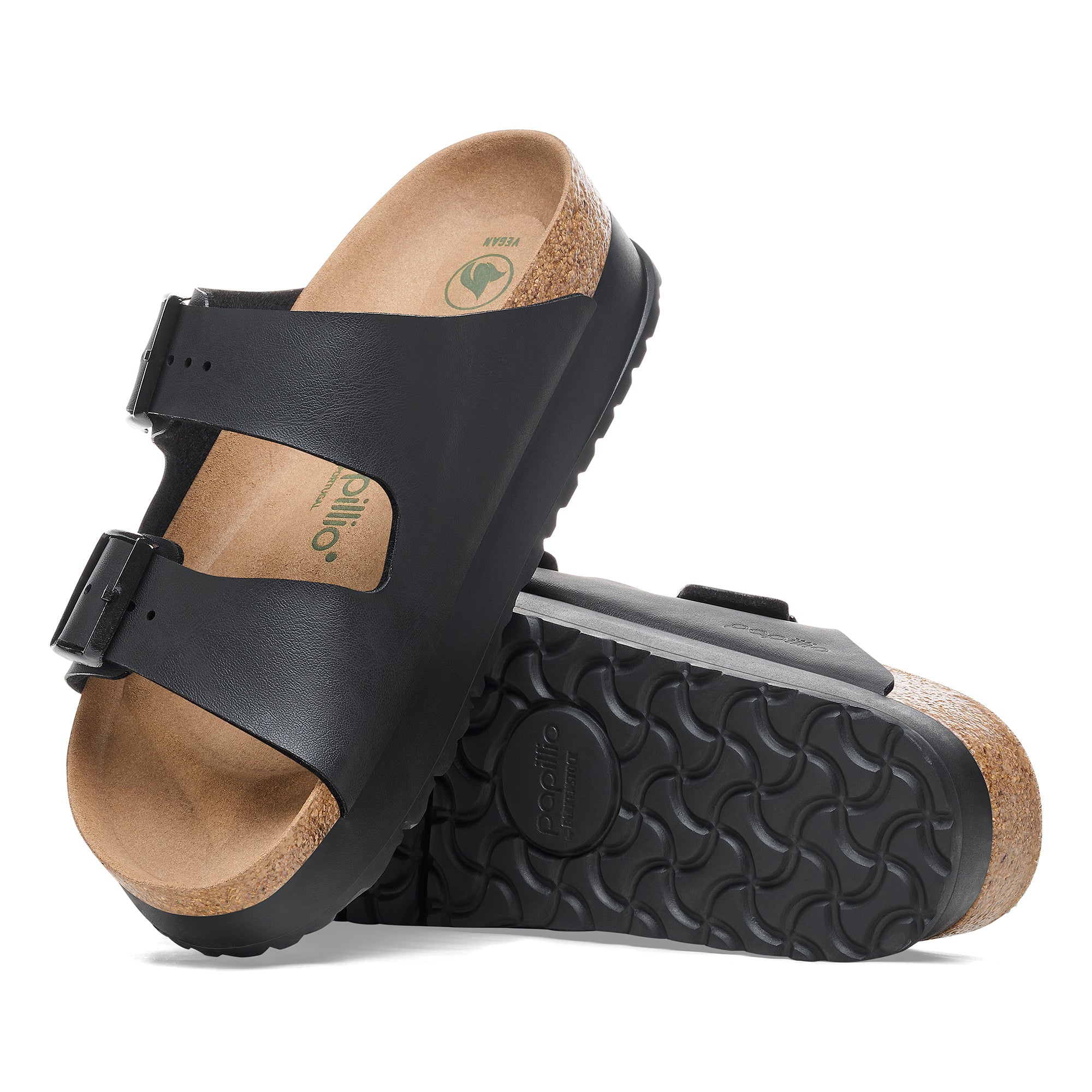 Birkenstock Ciabatta Donna Arizona Platform VEG Birko Flor-Black
