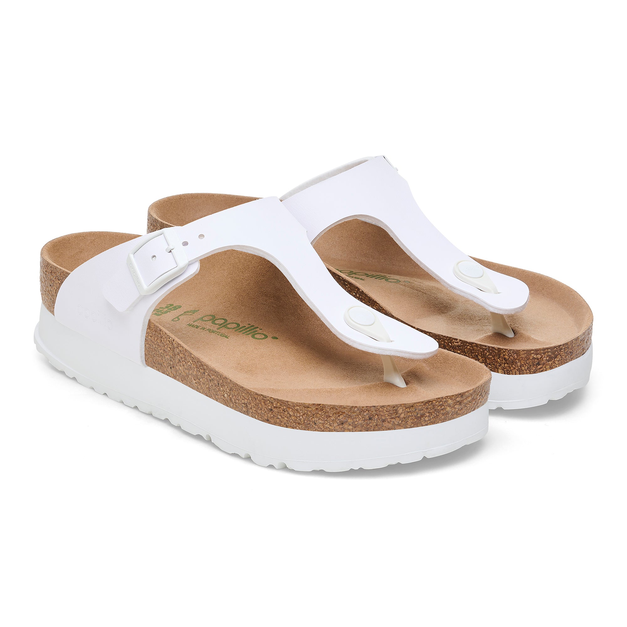 Birkenstock Ciabatta Donna Gizeh Platform Veg Birko Flor-White
