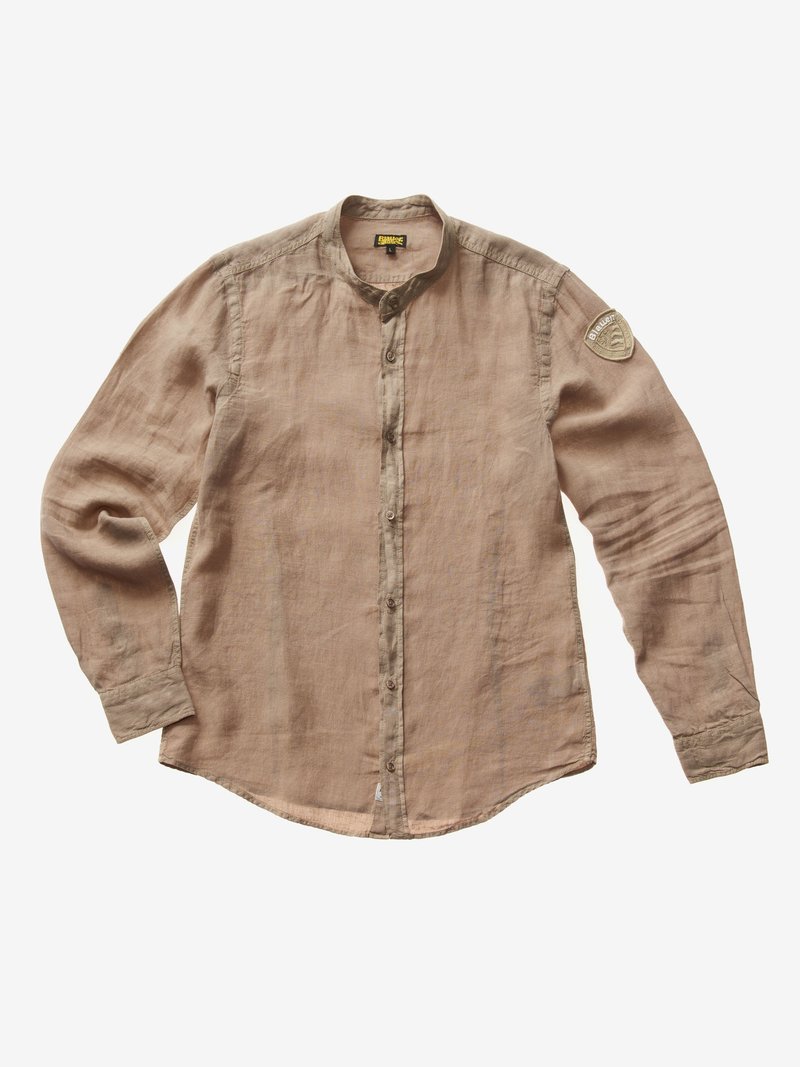 BLAUER Camicia Uomo Lino-Vasellame