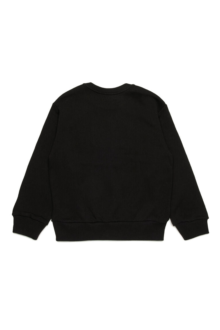 DIESEL-Felpa Bambino Smartbigoval-Nero