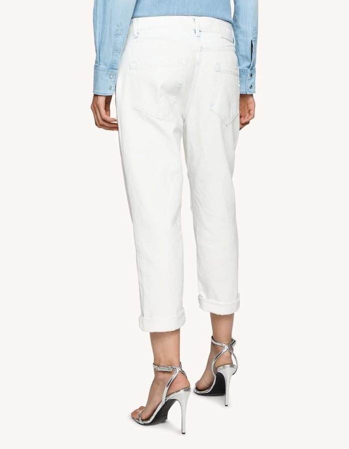 Dondup Pantalone Donna Koons Gioiello-Bianco Blu