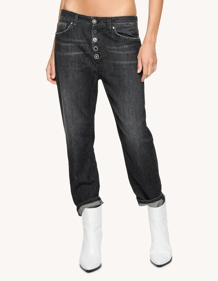 Dondup Pantalone Donna Koons Gioiello-Nero