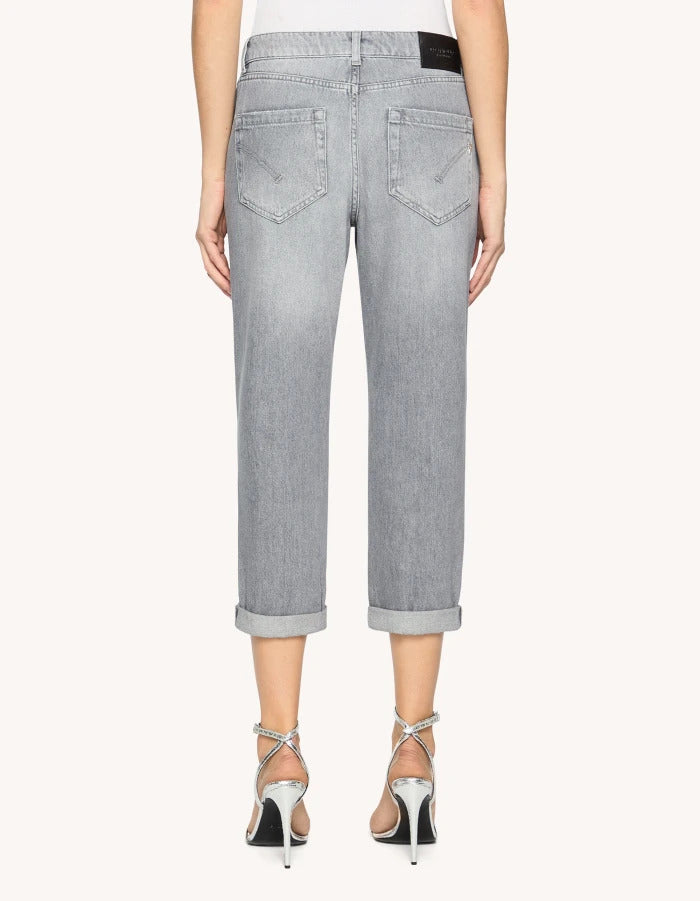 Dondup Pantalone Donna Koons Gioiello-Grigio Topo