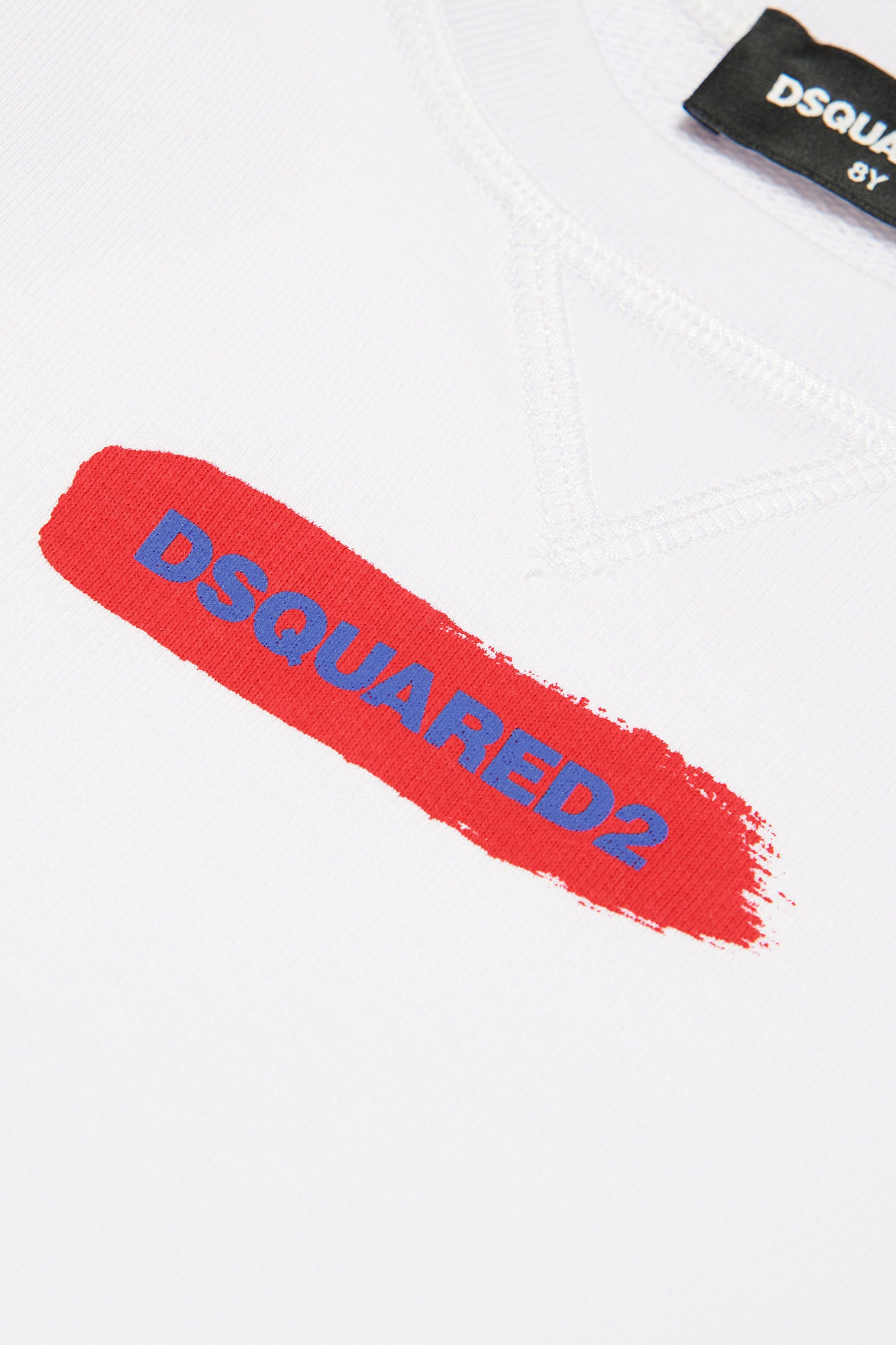 DSQUARED2-Felpa Unisex Bambino Relax Logo-Bianco