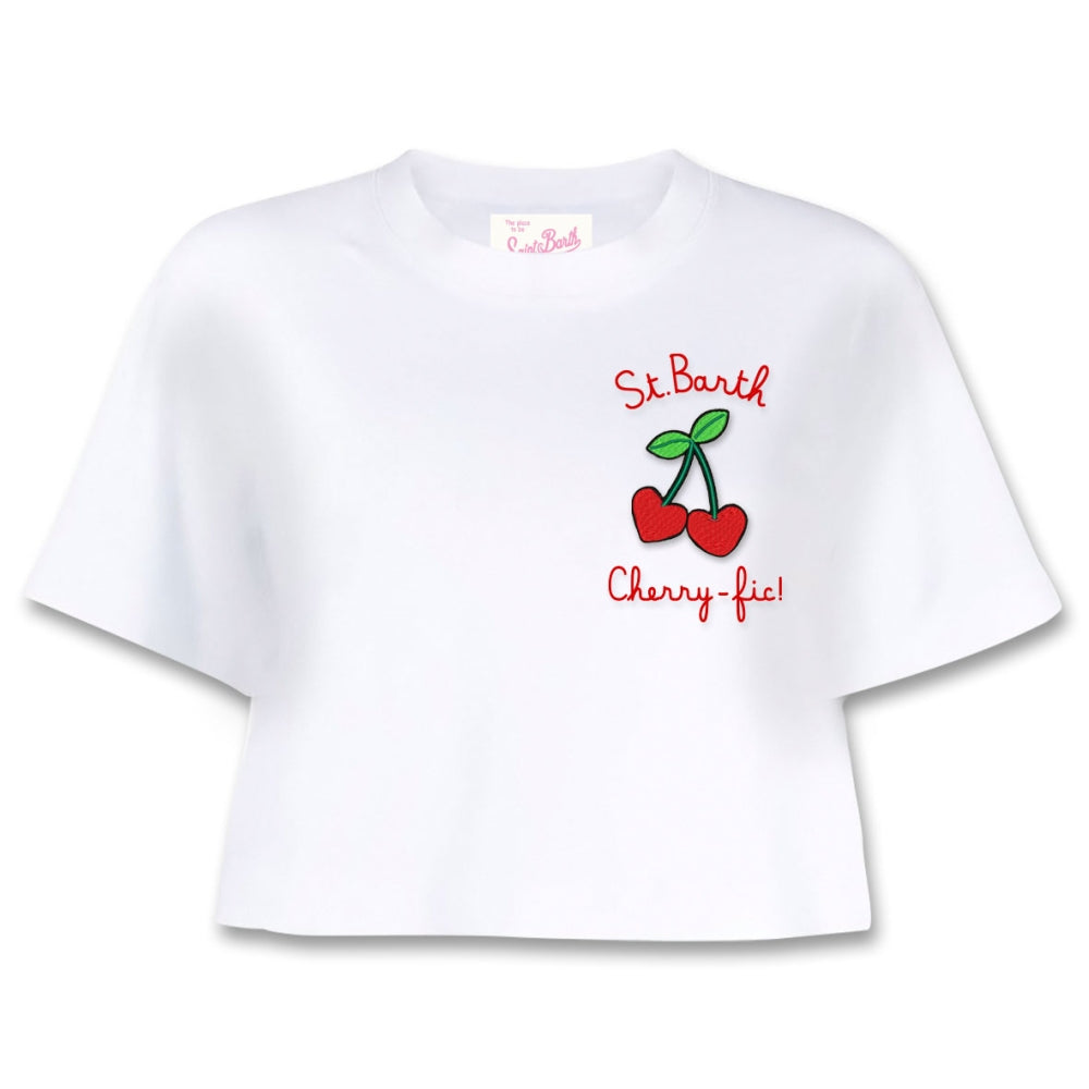 MC2 SAINT BARTH T-Shirt Bambina Malia Jr-White Cherry
