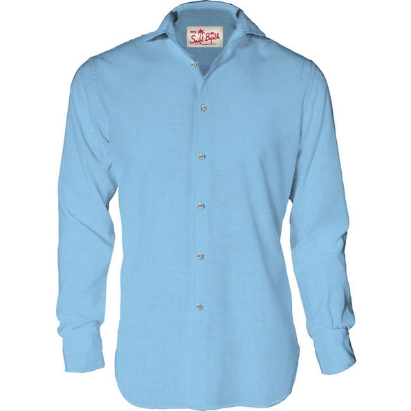 MC2 SAINT BARTH Camicia Uomo Pamplona-Celeste