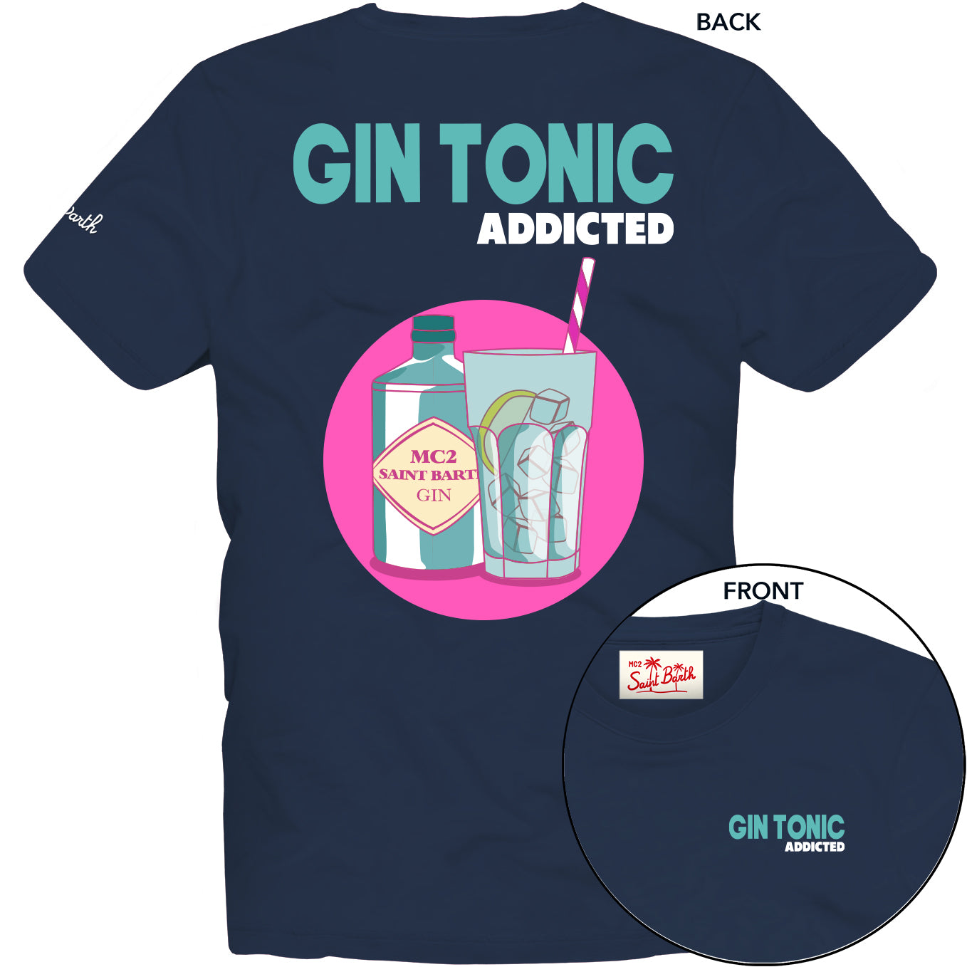 MC2 SAINT BARTH T-Shirt Uomo Classic-Gin Tonic