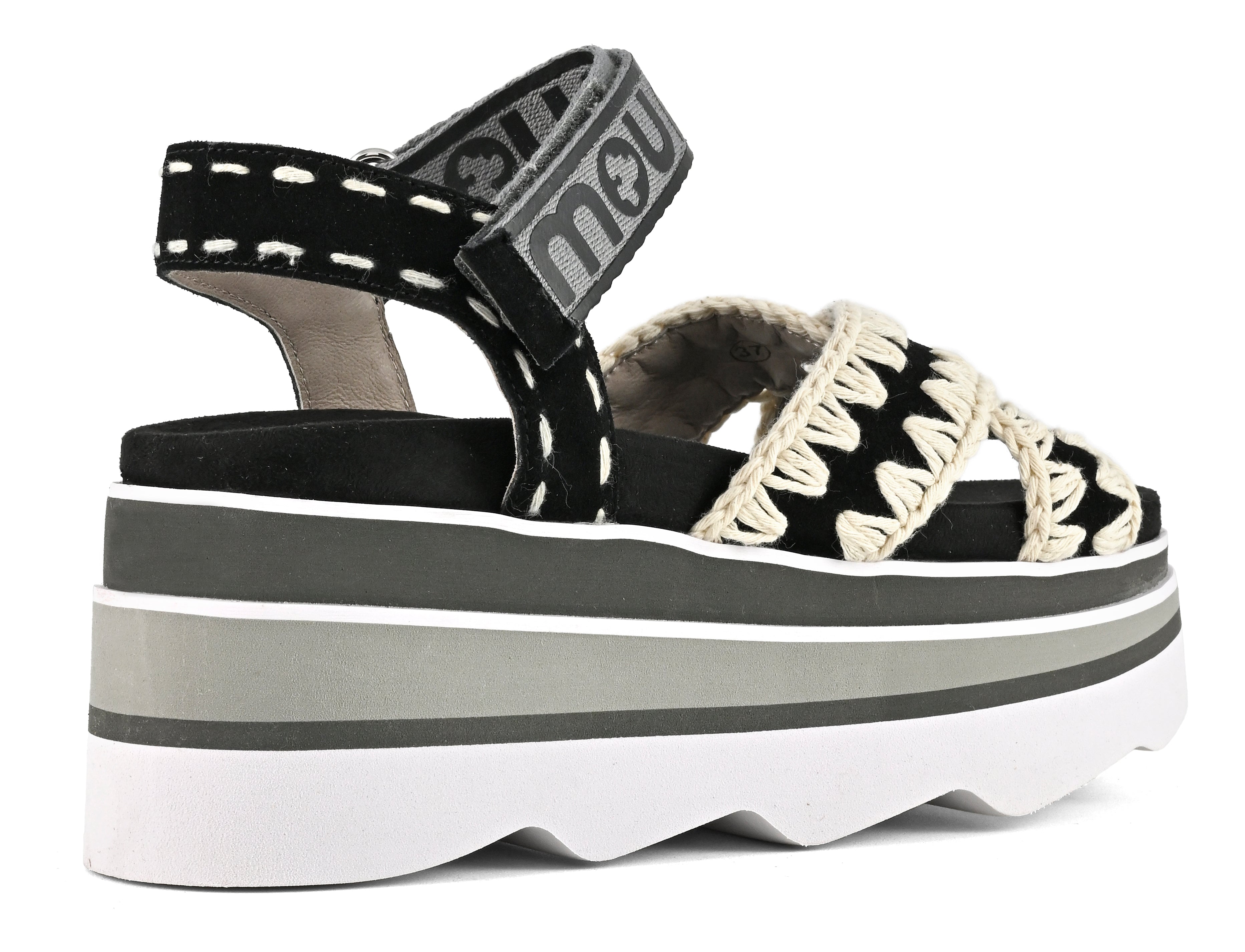 MOU Sandalo Donna EVA WEDGE CRISS-CROSS-Black