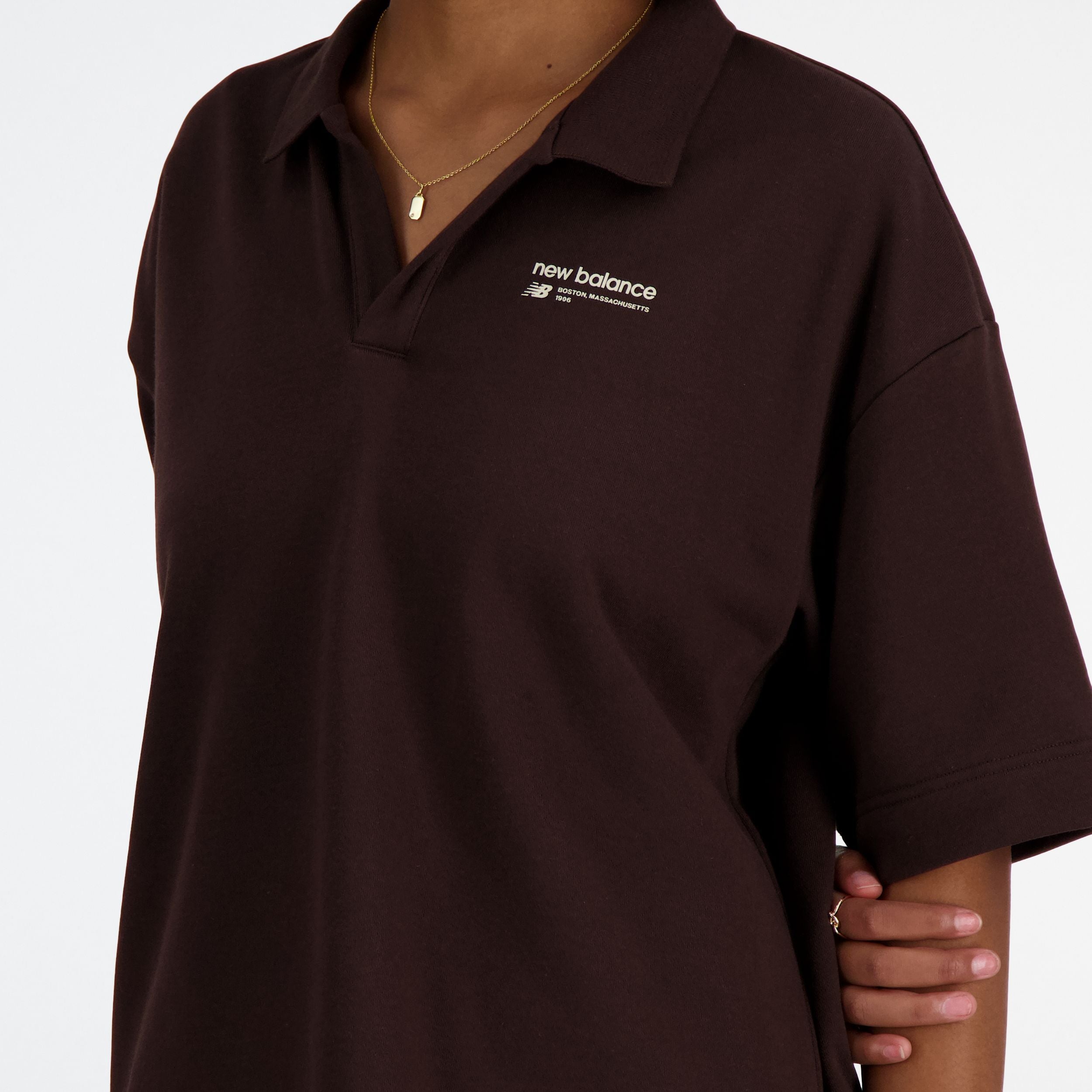 NEW BALANCE T-shirt Donna Heritage-Caffè Nero