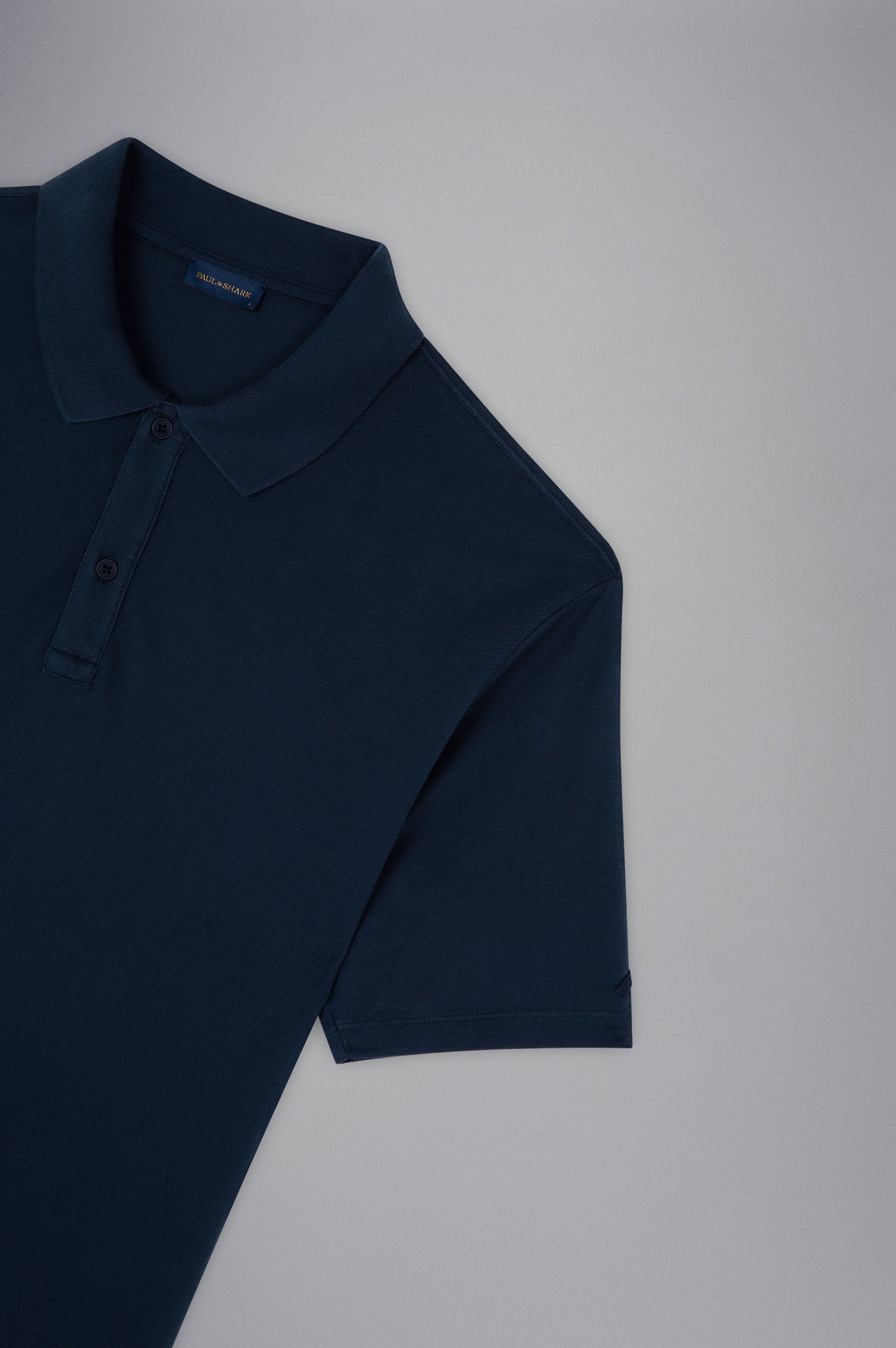 PAUL & SHARK Polo Uomo Piqué Badge Logo-Blu