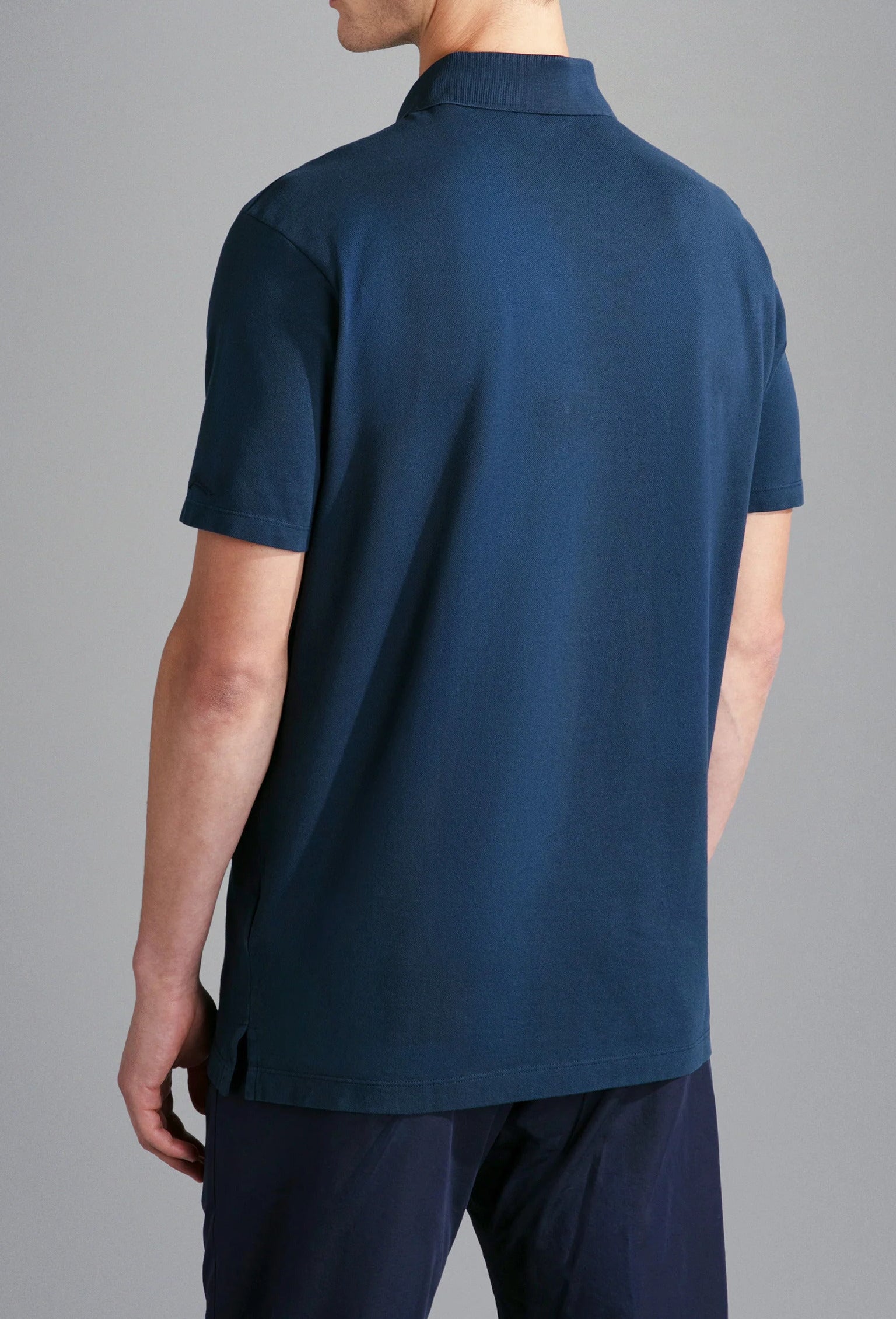 PAUL & SHARK Polo Uomo Piqué Badge Logo-Blu