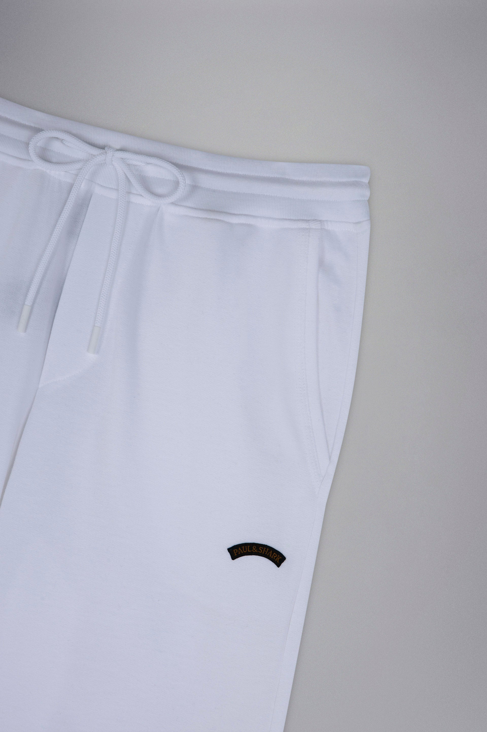 PAUL & SHARK Bermuda Uomo Cotone Badge Logo-Bianco