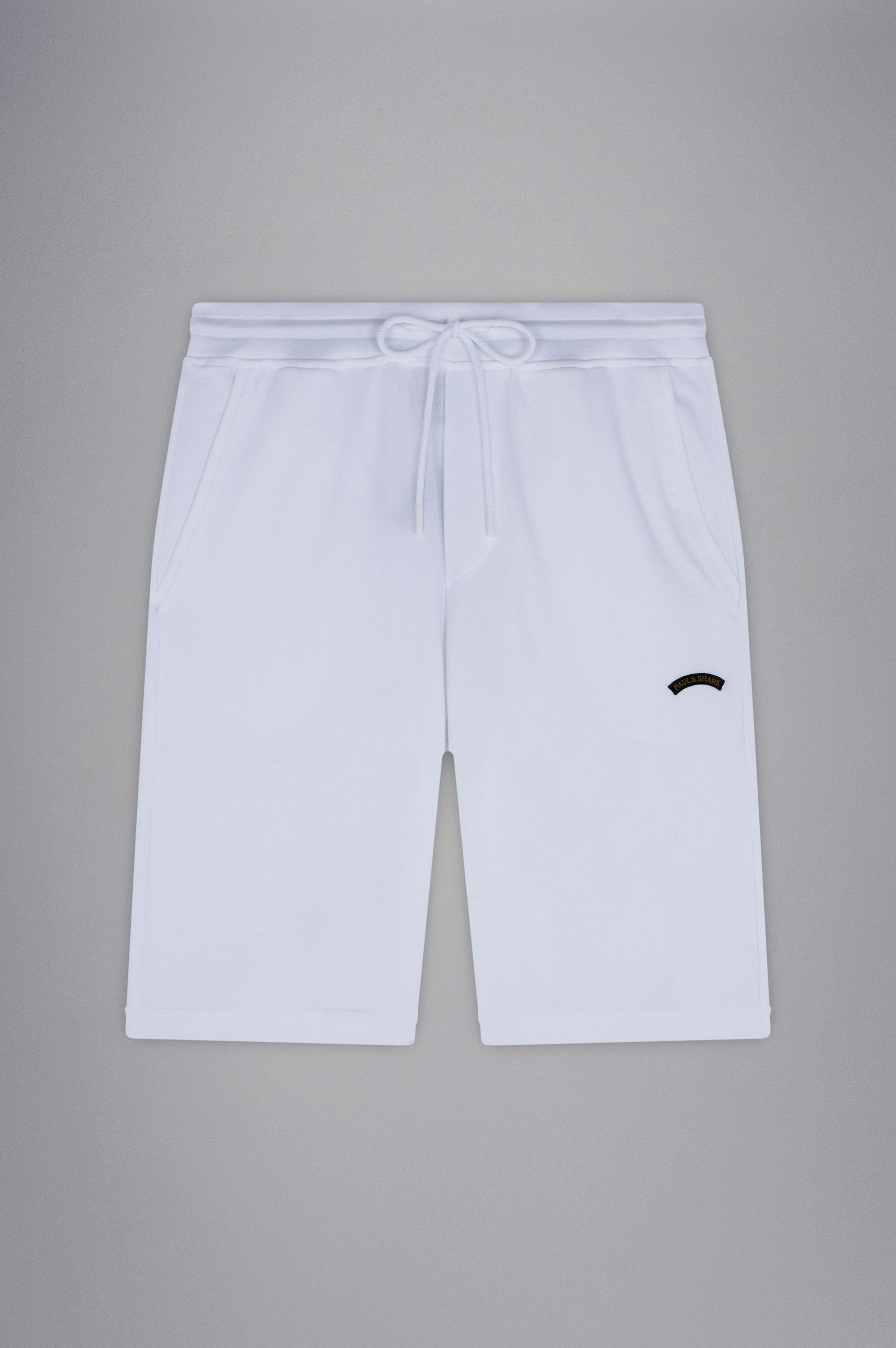 PAUL & SHARK Bermuda Uomo Cotone Badge Logo-Bianco