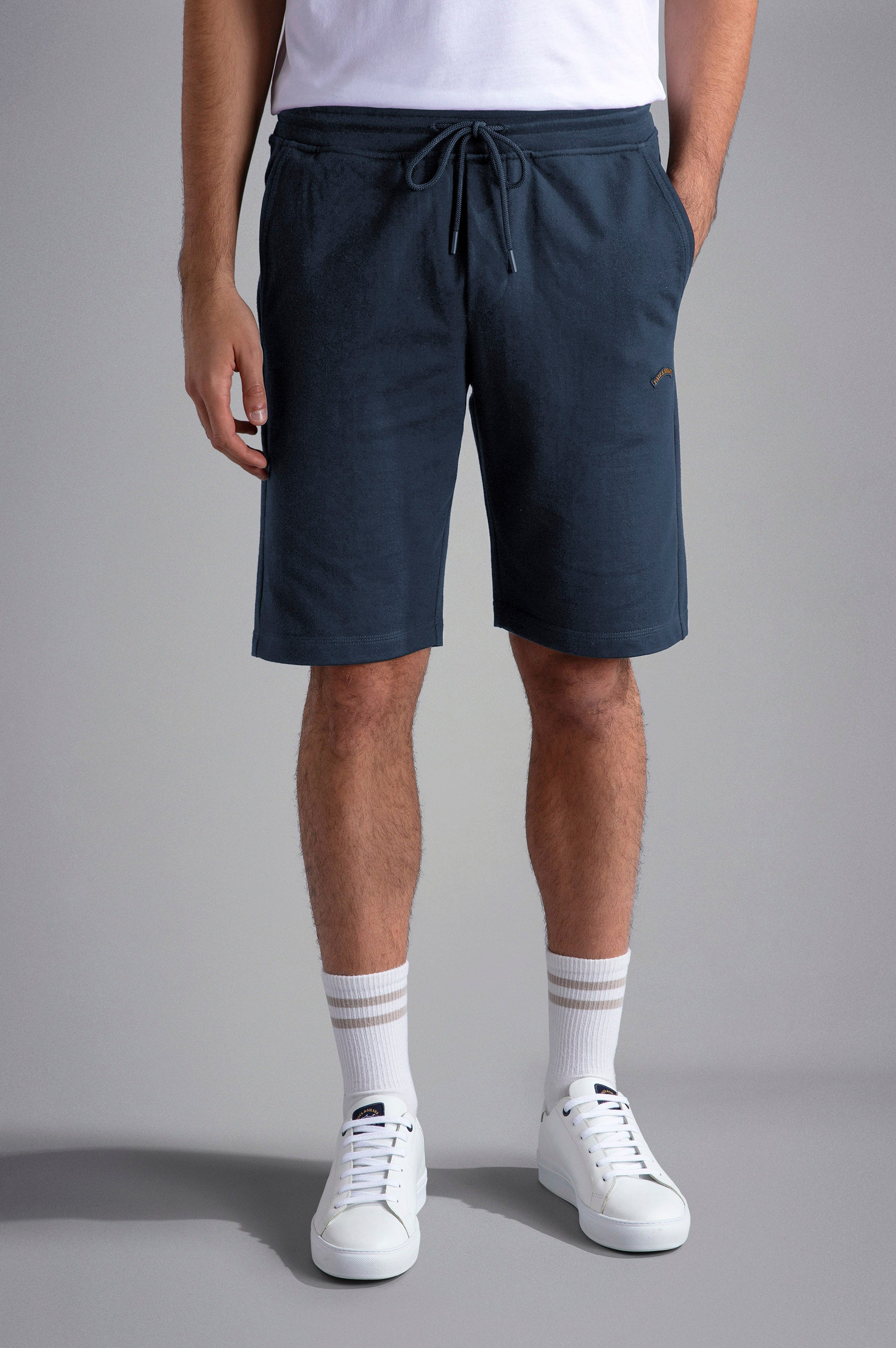 PAUL & SHARK Bermuda Uomo Cotone Badge Logo-Blu