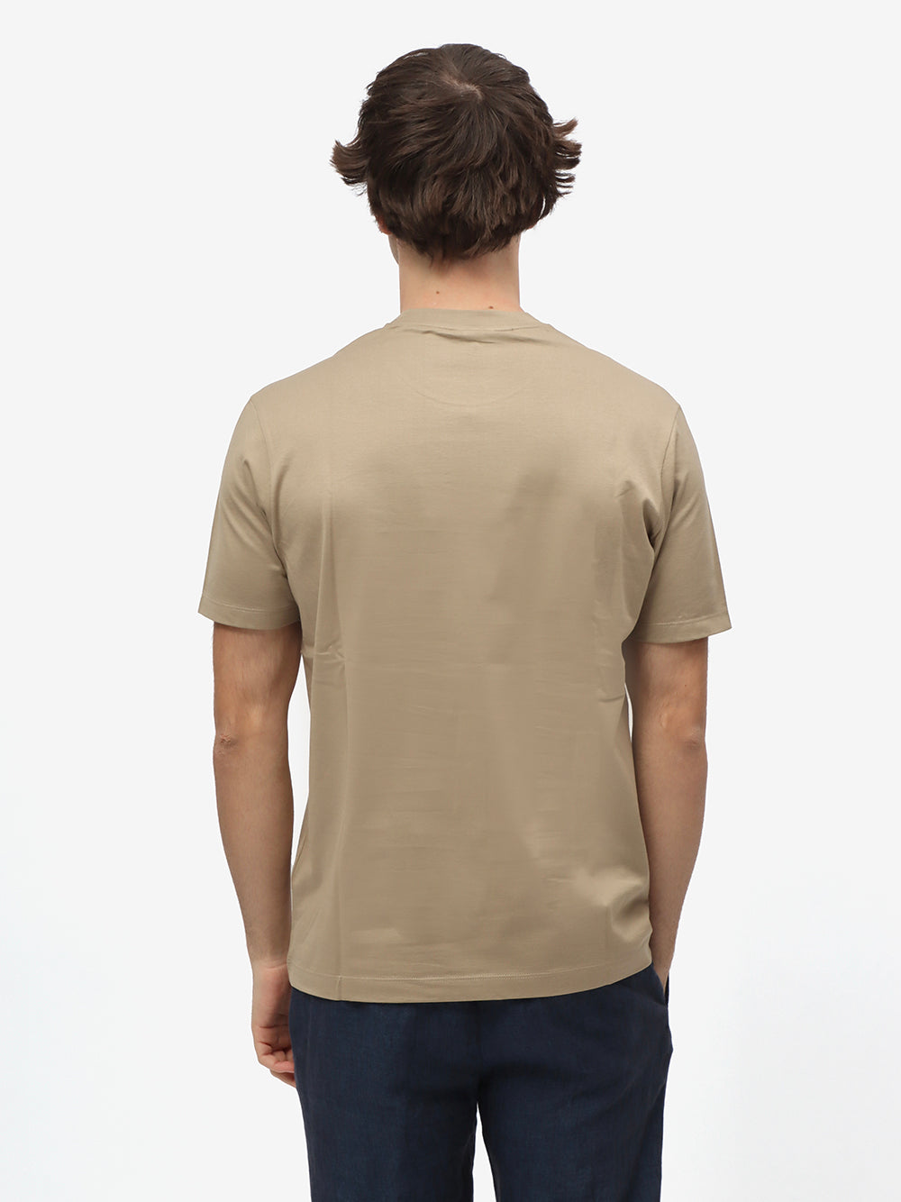 PAUL & SHARK T-Shirt Uomo Cotone Patch Logo-Beige