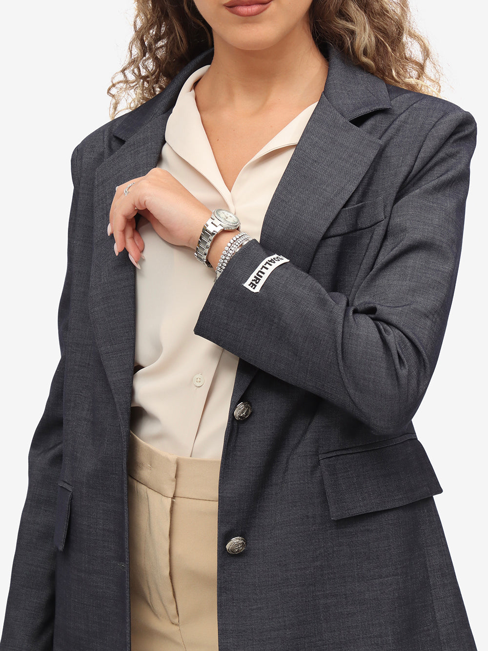 SO ALLURE Giacca Donna Monopetto Chambray-Denim