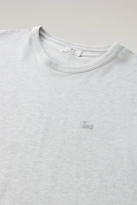 Woolrich T-Shirt Uomo Sheep-Light Grey Melange