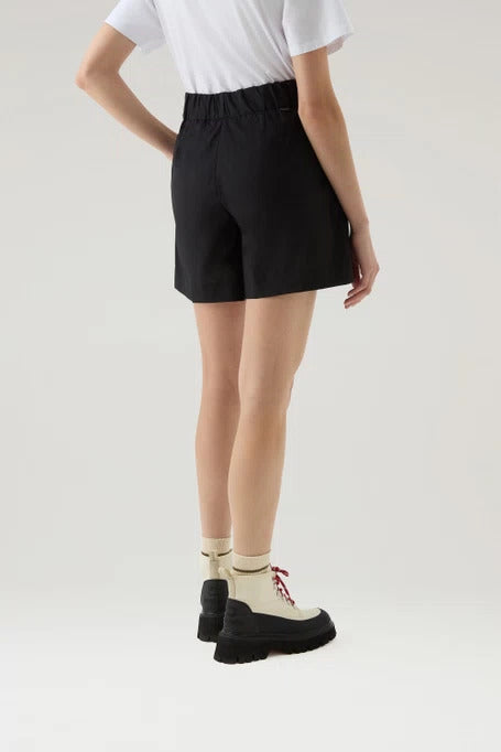 Woolrich Shorts Donna Poplin-Black