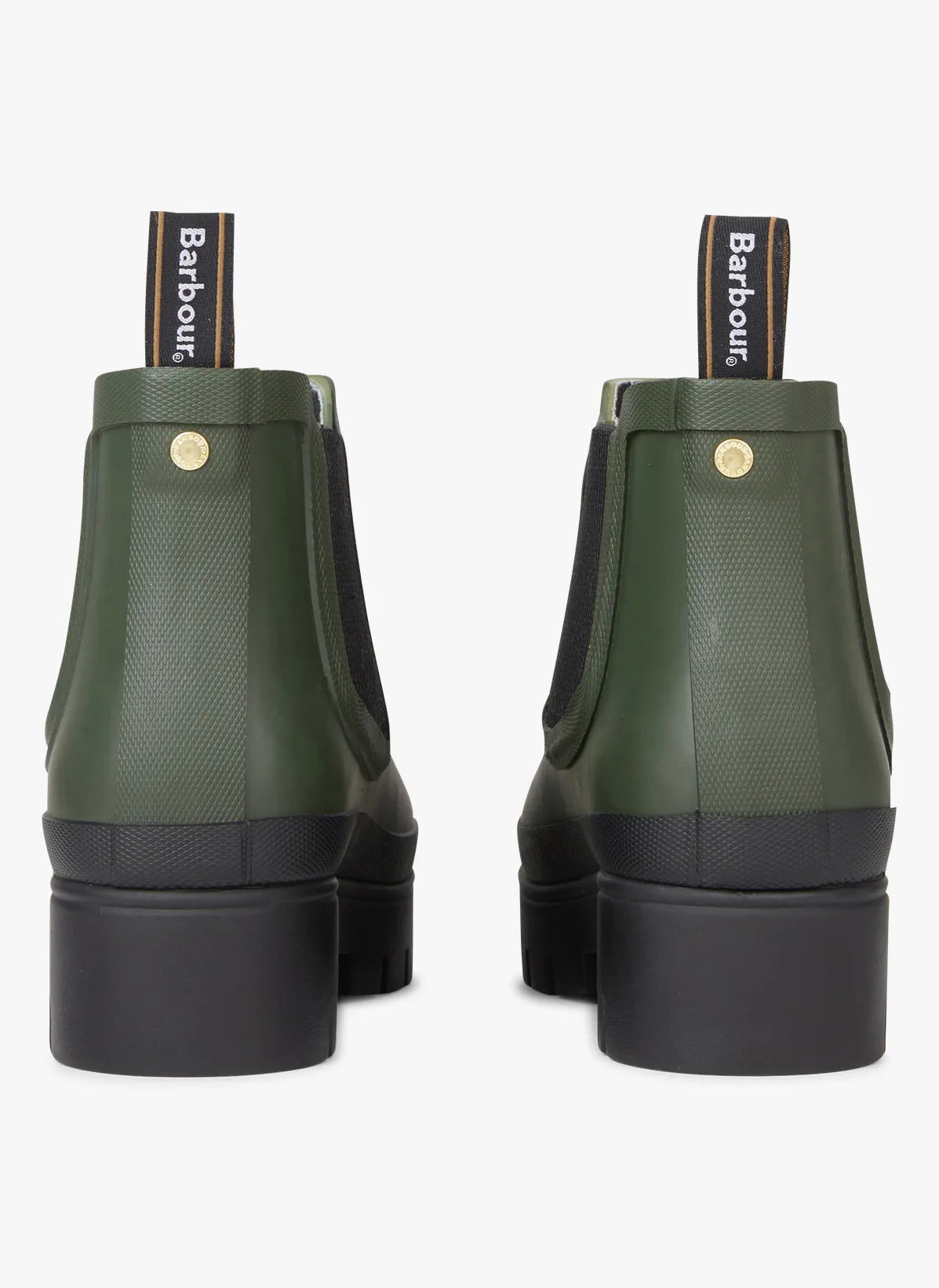 BARBOUR Tronchetto Donna Halton Chelsea Welly-Olive Black