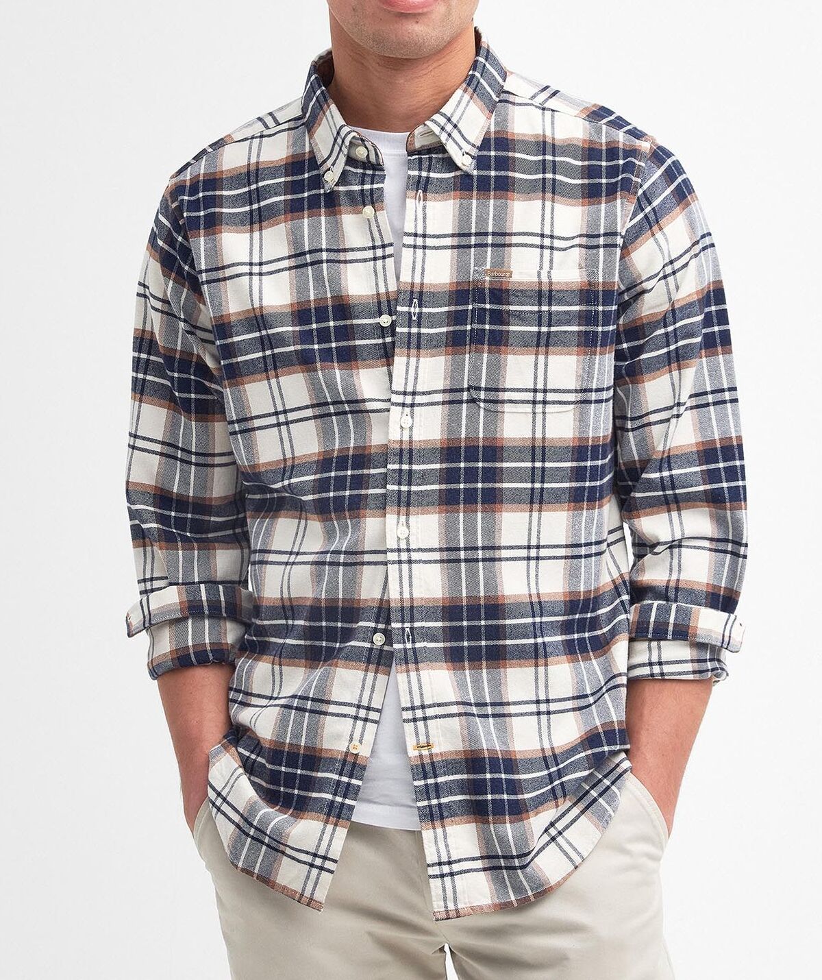 BARBOUR Camicia Uomo Portdown-Ecru