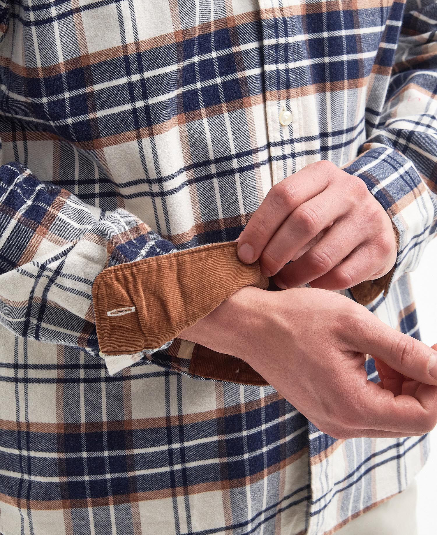 BARBOUR Camicia Uomo Portdown-Ecru