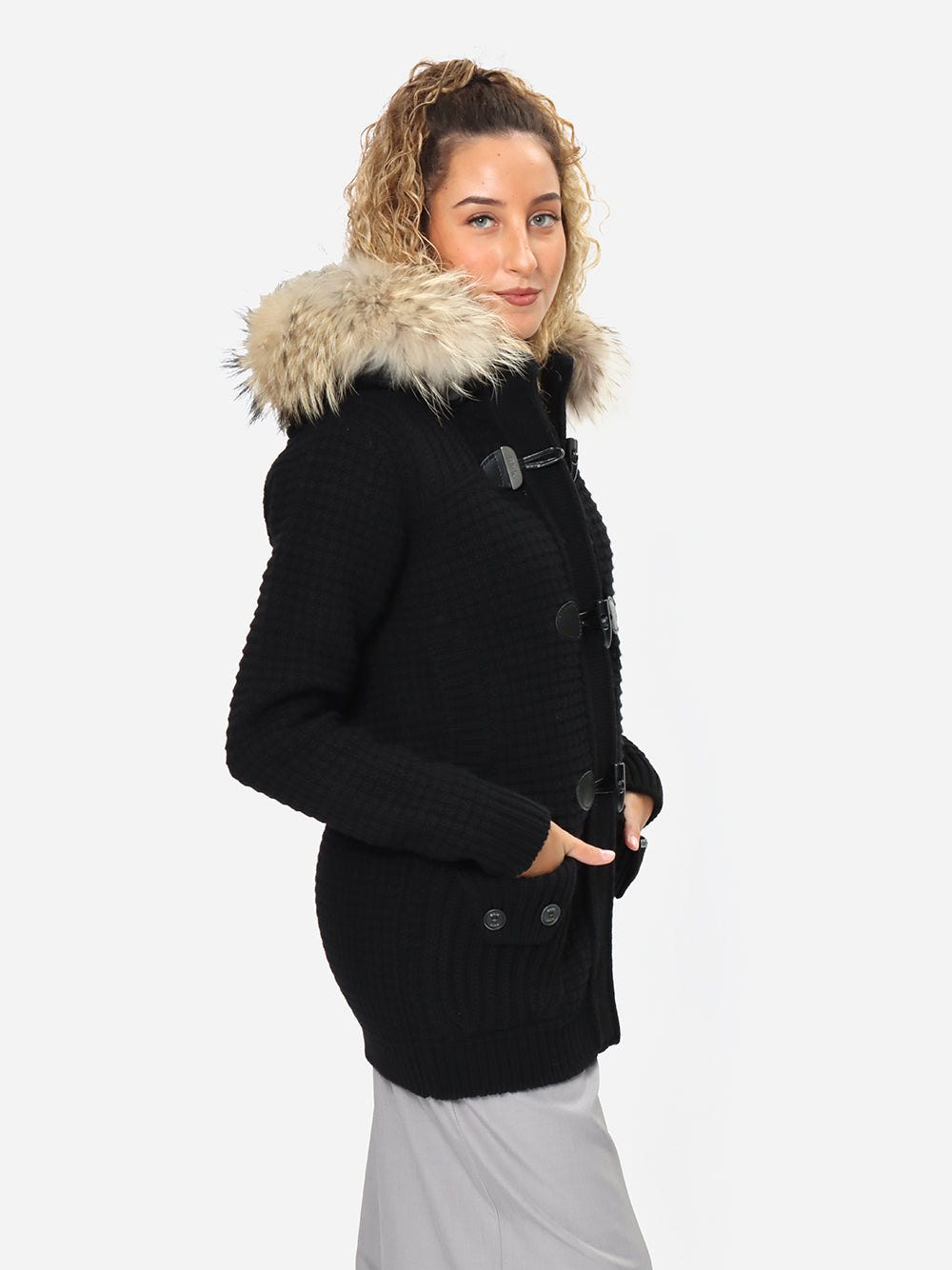 BARK Giubbotto Donna MEDIUM DUFFLE COAT W/MURMASKY-Nero