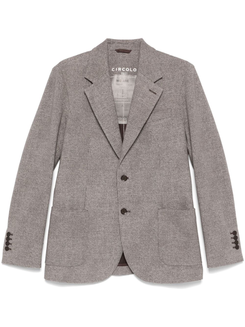 CIRCOLO 1901 Giacca Uomo Micro Check-Grigio