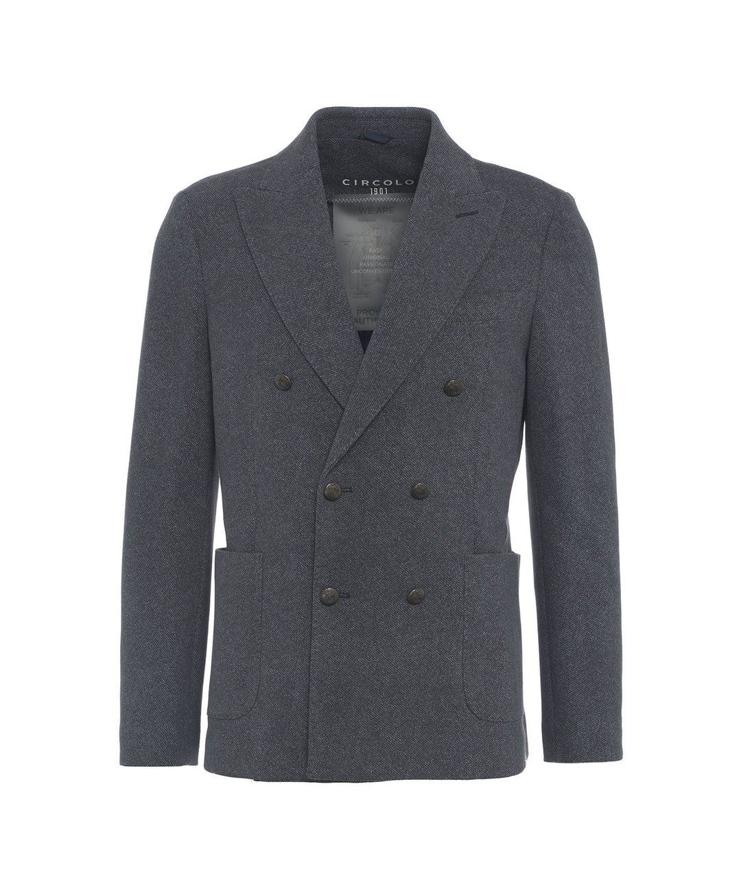 CIRCOLO 1901 Giacca Uomo Doppiopetto Twill-Blu