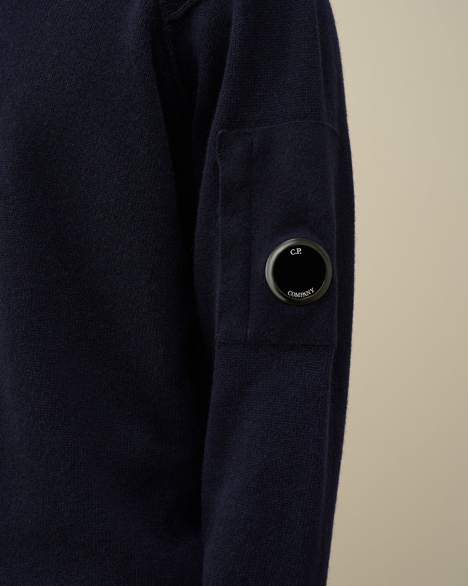 C.P. COMPANY Maglione Uomo Lambswool GRS Crew Neck Knit-Total Eclipse